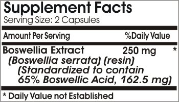 Boswellia Standardized Extract 250mg - 100 Capsules | Natural Joint Support Supplement | No Additives, Non-GMO | for Arthritis Pain Relief & Mobility | Naturetition Supplements