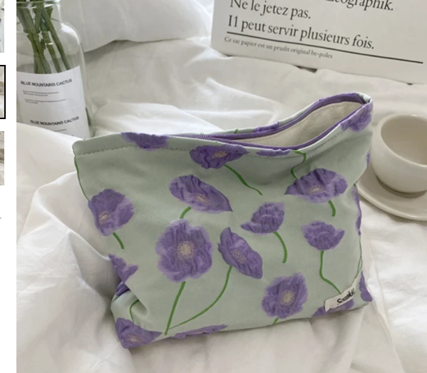 Portable Mini Clutch Bag for Women - Small Skin Care & Makeup Organizer - Perfect for Travel, Gym, and Everyday Essentials