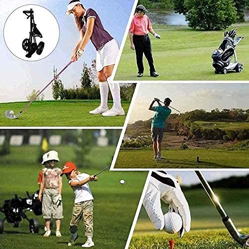 3 Wheel Folding Golf Push Cart for Men & Women - Lightweight Portable Golf Club Caddy with Storage | Perfect for Golf Courses, Driving Ranges & Practice Sessions