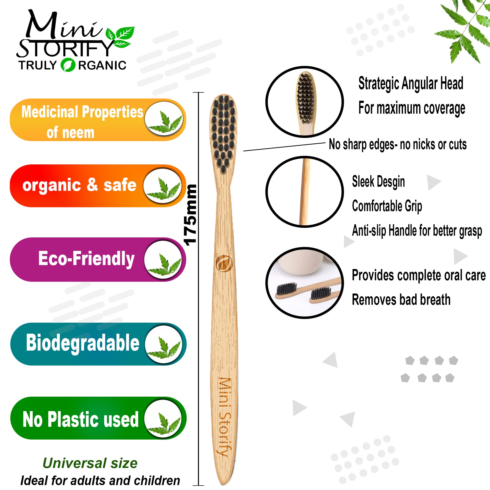 Eco-Friendly Bamboo Cotton Swabs (80 Count) & Kids Bamboo Toothbrushes (2 Pack) for Oral Care | Natural Loofah Sponge Body Scrubber & Reusable Bamboo Straws (8 Inch, 10 Pack) - Perfect for Sustainable Bathroom Essentials, Travel Hygiene Kits & Zero-Waste Lifestyle