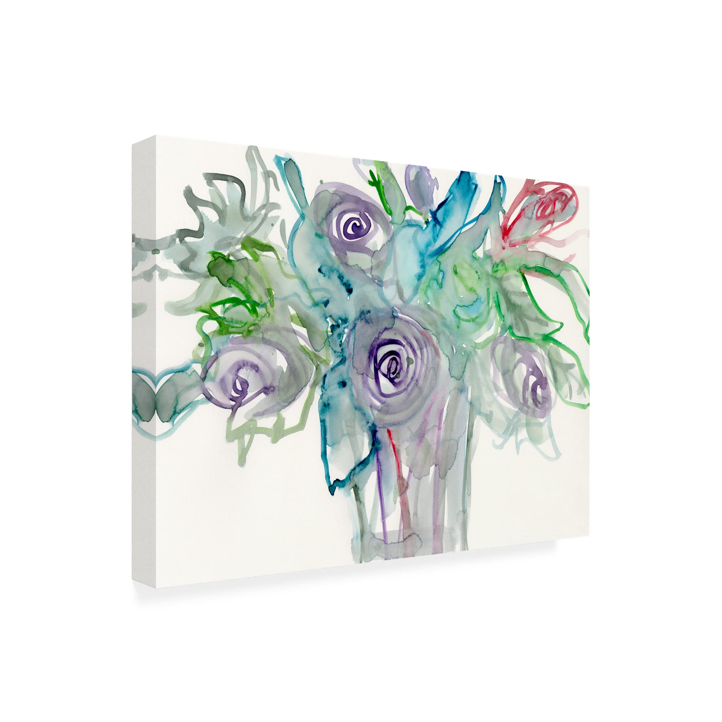 Samuel Dixon 'Floral Accent II' Canvas Wall Art Print - Modern Botanical Home Decor for Living Room, Bedroom & Office