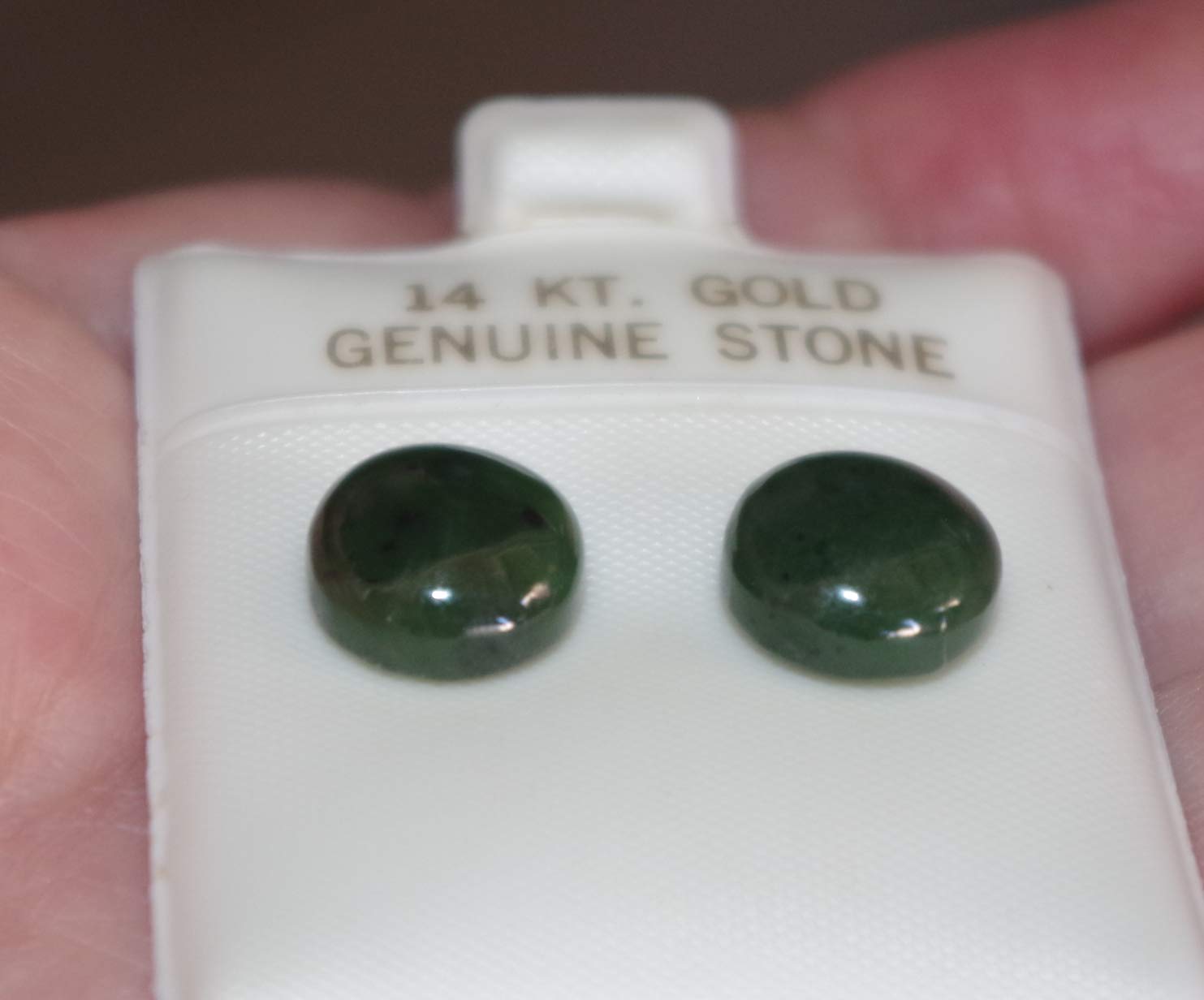 14K Solid Gold Green Jadeite Stud Earrings - 11MM Half Dome Round AA Quality for Women | Elegant Jewelry Gift for Birthday, Anniversary & Special Occasions