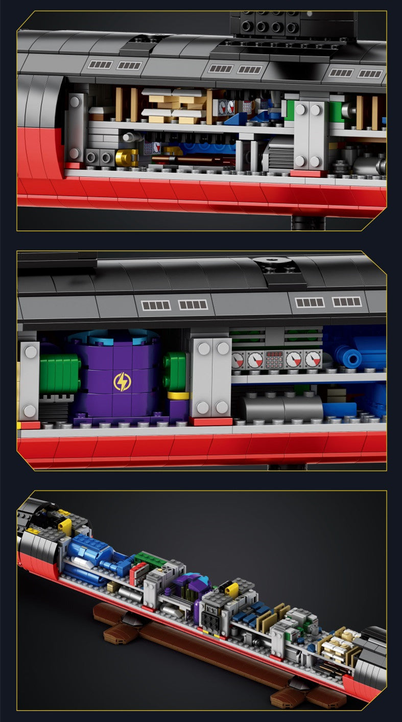 Reobrix 33049 Los Angeles Class Submarine Building Blocks Set - 1000+ Pieces Military Model Kit for Adults & Teens - Perfect for Collectors, Display, and STEM Education
