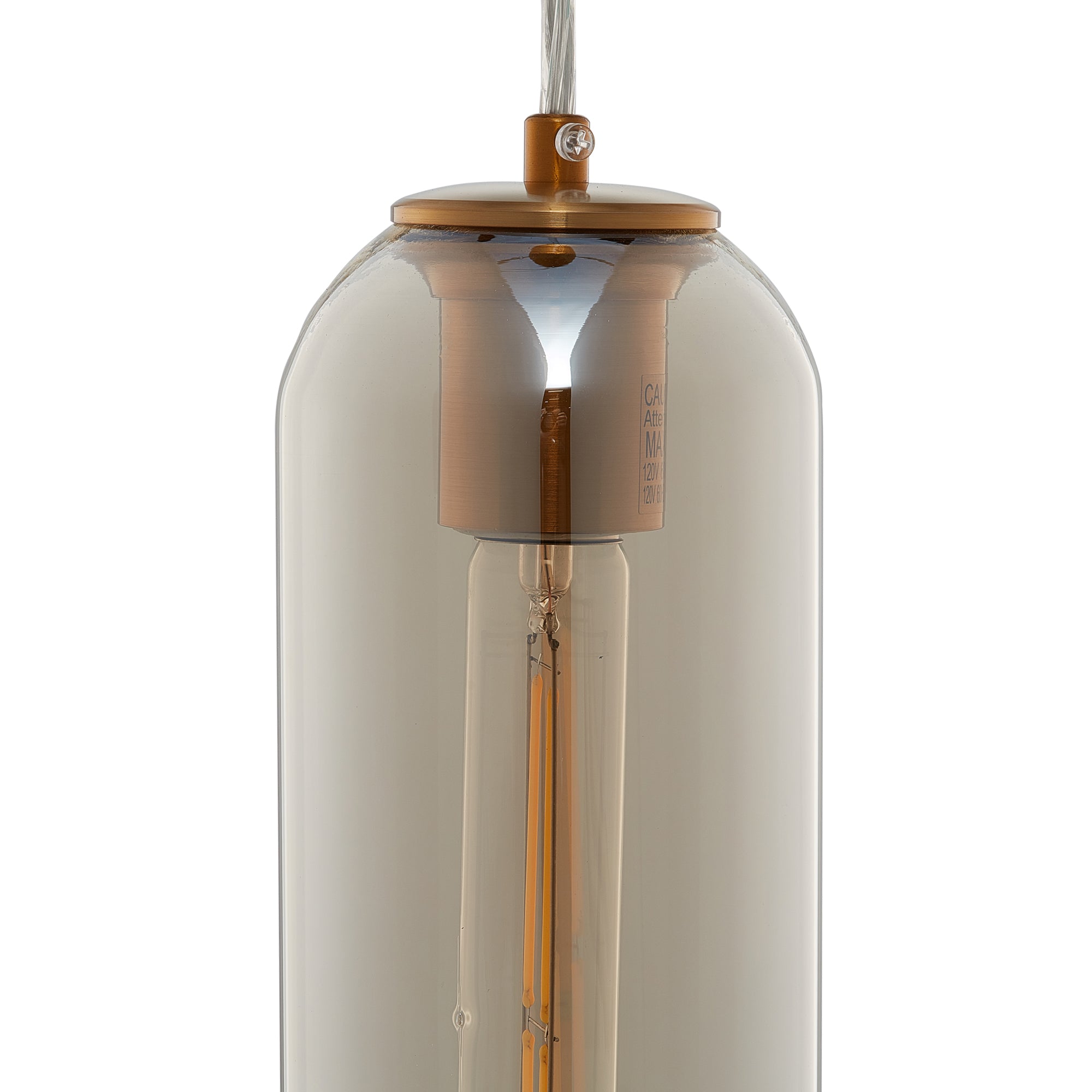 CARRO HOME Hydra Cylinder Glass Pendant Light - Modern Hanging Fixture for Kitchen Island, Dining Room & Bedroom Lighting