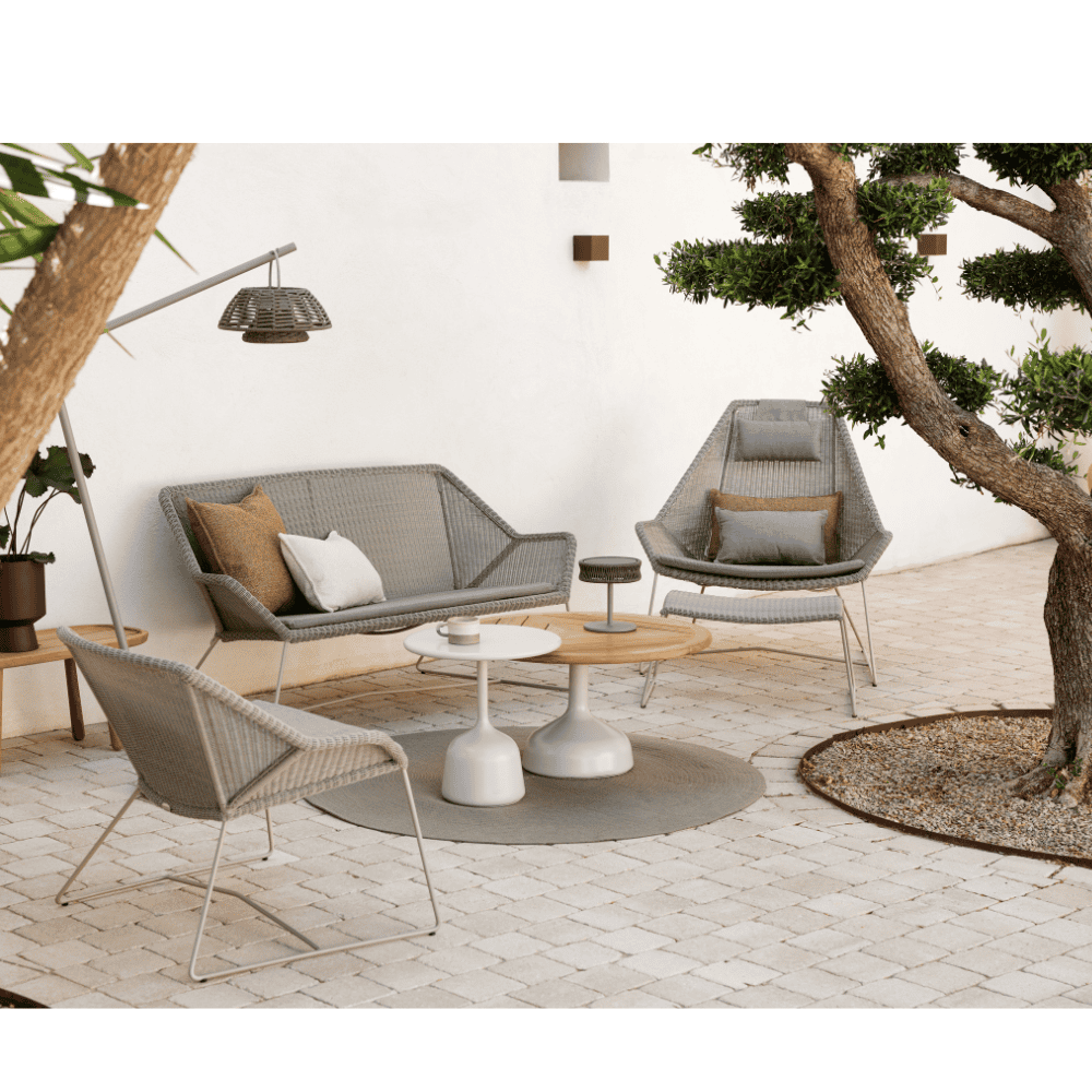 Breeze 2-Seater Outdoor Garden Sofa - Waterproof Wicker Patio Furniture Set for Backyard, Porch & Poolside Relaxation