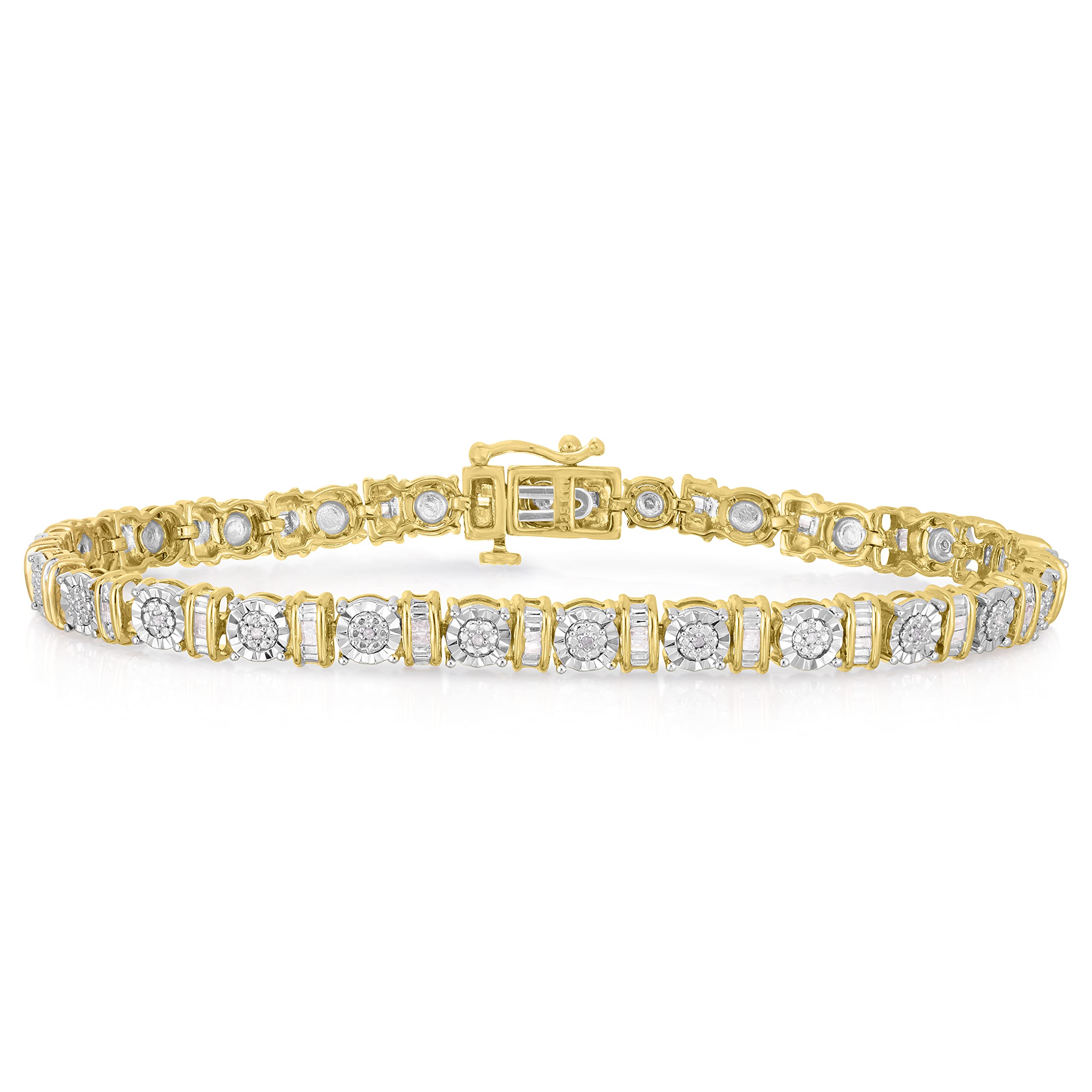0.25 Carat Diamond Bracelet for Women - Hypoallergenic 925 Sterling Silver Jewelry - Size 7.25 & 7.50 - Perfect for Weddings, Anniversaries & Special Occasions