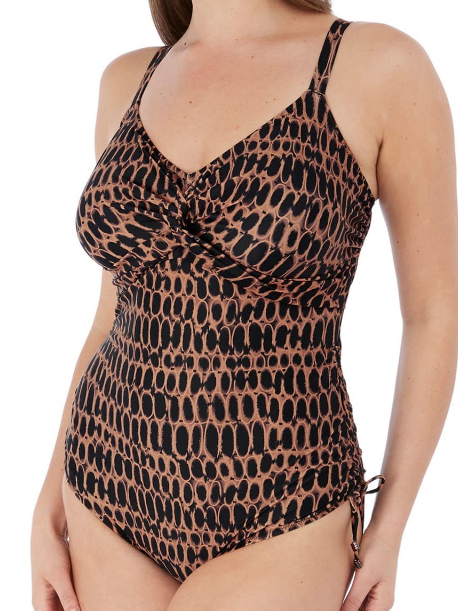 Fantasie Kotu Underwire One-Piece Swimsuit 34F Copper - Perfect for Beach Vacations, Pool Parties & Summer Getaways