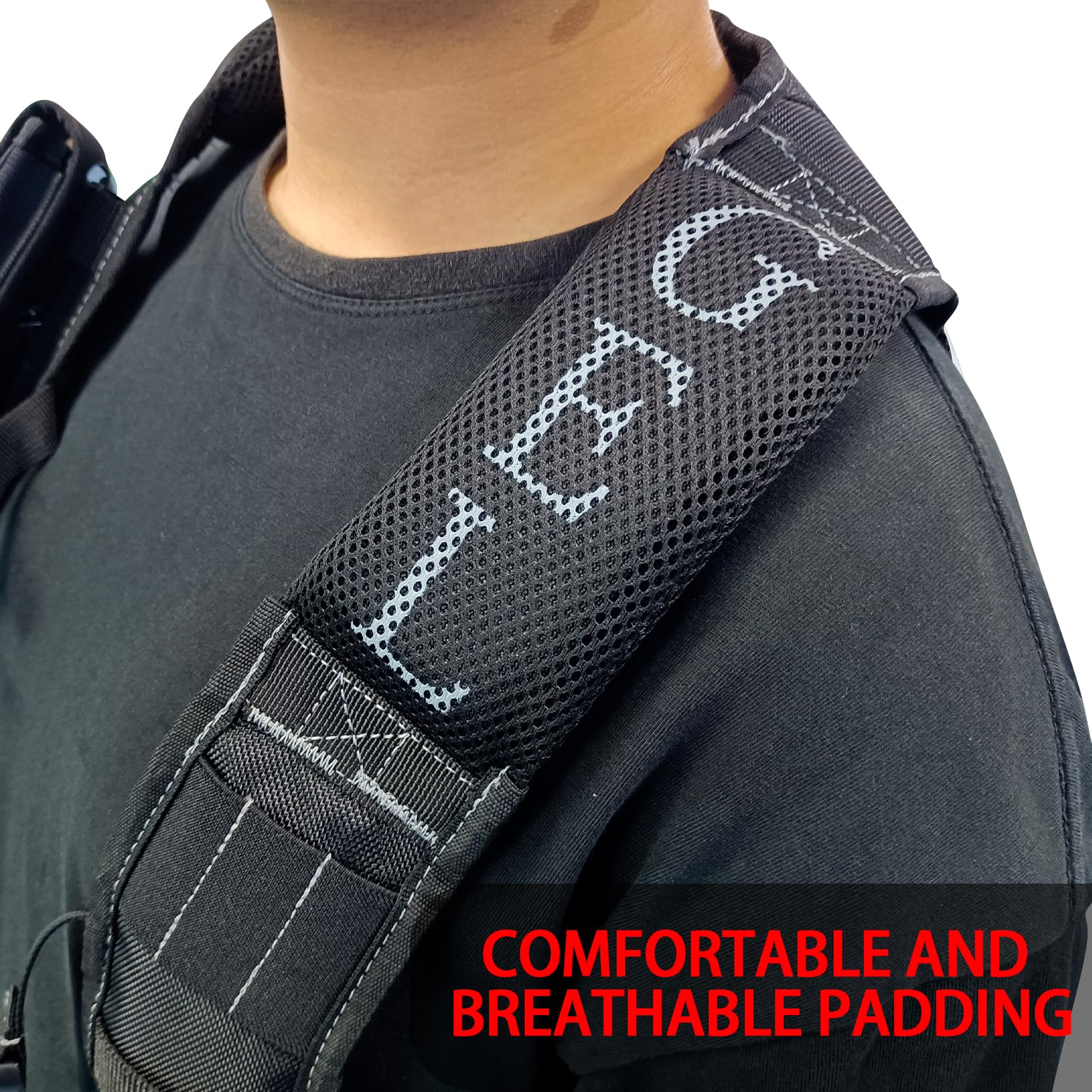KUNN Padded Construction Tool Belt Suspenders with Gel Shoulder Strap & Detachable Phone Holder - 4 Tool Loops for Comfortable Workwear (Ideal for Carpenters, Electricians & Construction Workers)