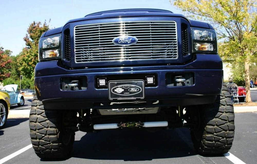 24W LED Pods with Fog Light Bracket & Wiring Kit - Compatible with 2005-2007 Ford F250 F350 F450 Super Duty Trucks - Perfect for Off-Roading, Night Driving, and Foggy Conditions