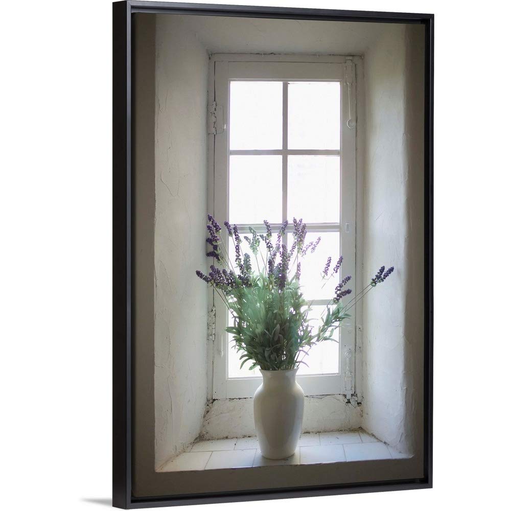 Mediterranean Coast in Provence Black Float Frame Canvas Art - Coastal Photography Wall Decor for Living Room, Bedroom & Office