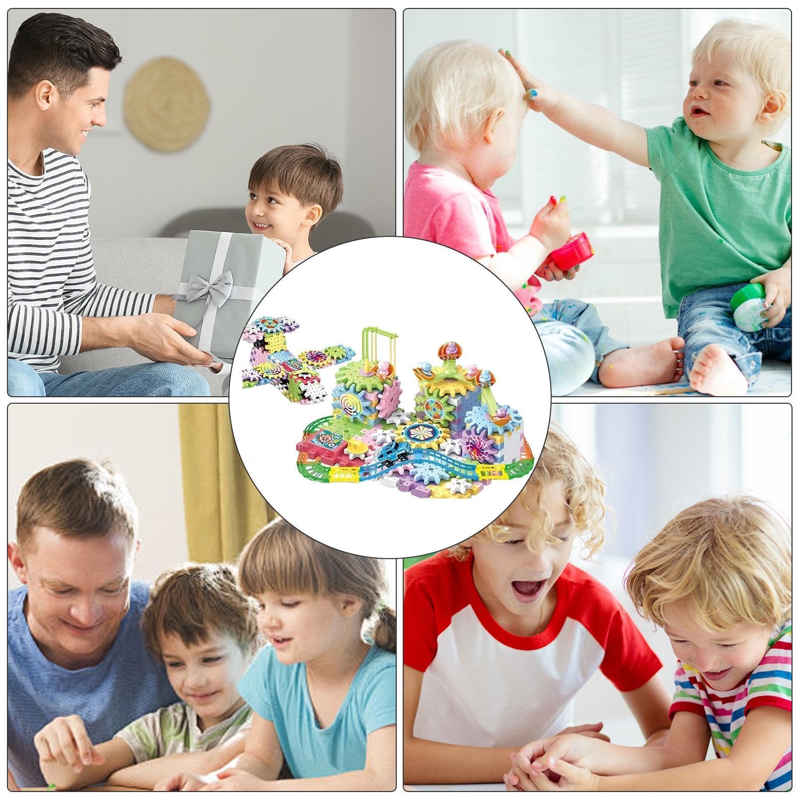 Upgraded 83-263 Pcs STEM Building Blocks Set - Electric Gear Construction Toy Kit for Kids Ages 3+, Educational Engineering Toys for Creative Play | Perfect for Birthday Gifts, Classroom STEM Activities & Family Bonding Time