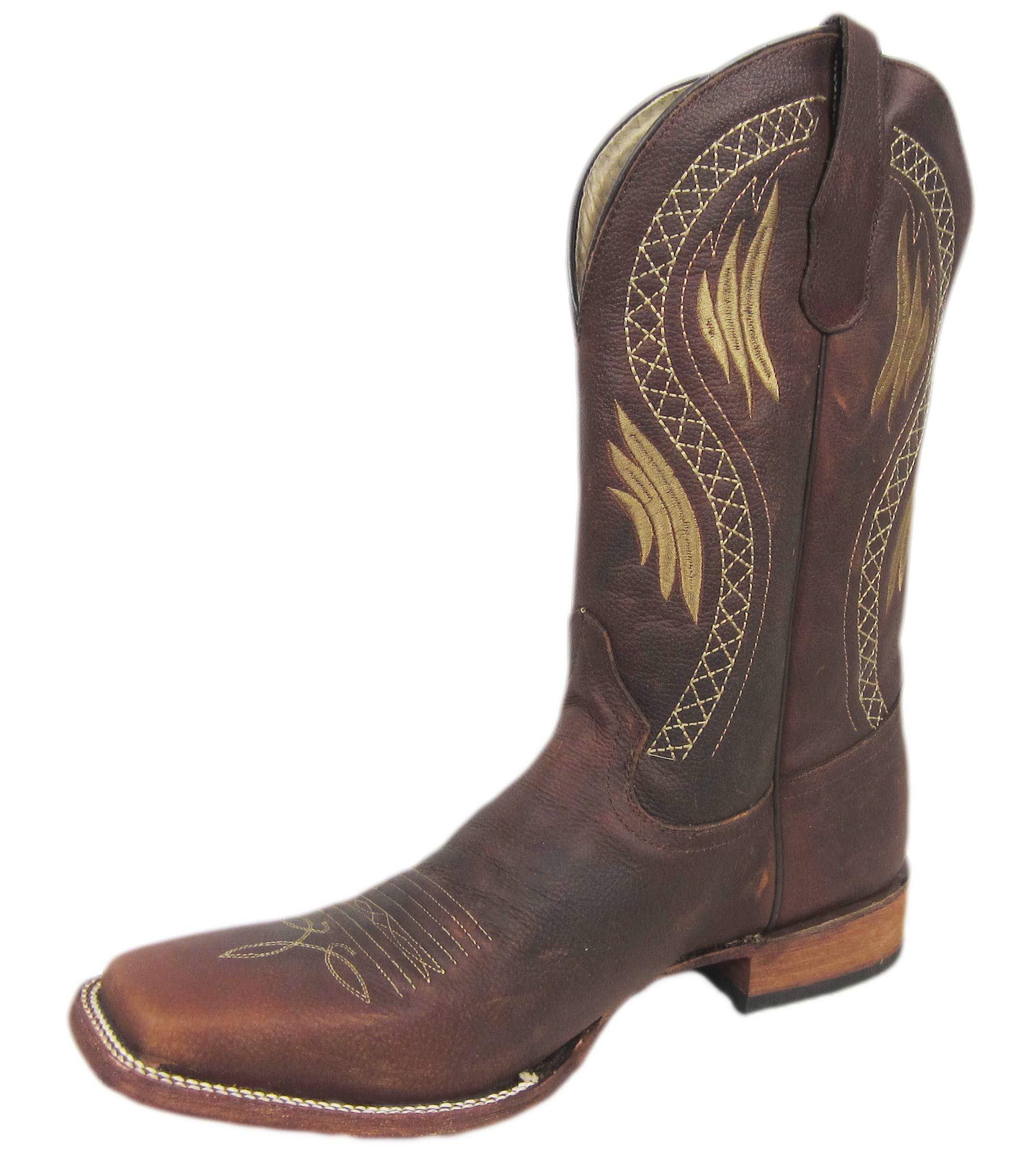 Corral Men's Chocolate Brown Embroidery Western Boots L5394 - Stylish Cowboy Boots for Rodeo, Country Dancing & Western Fashion
