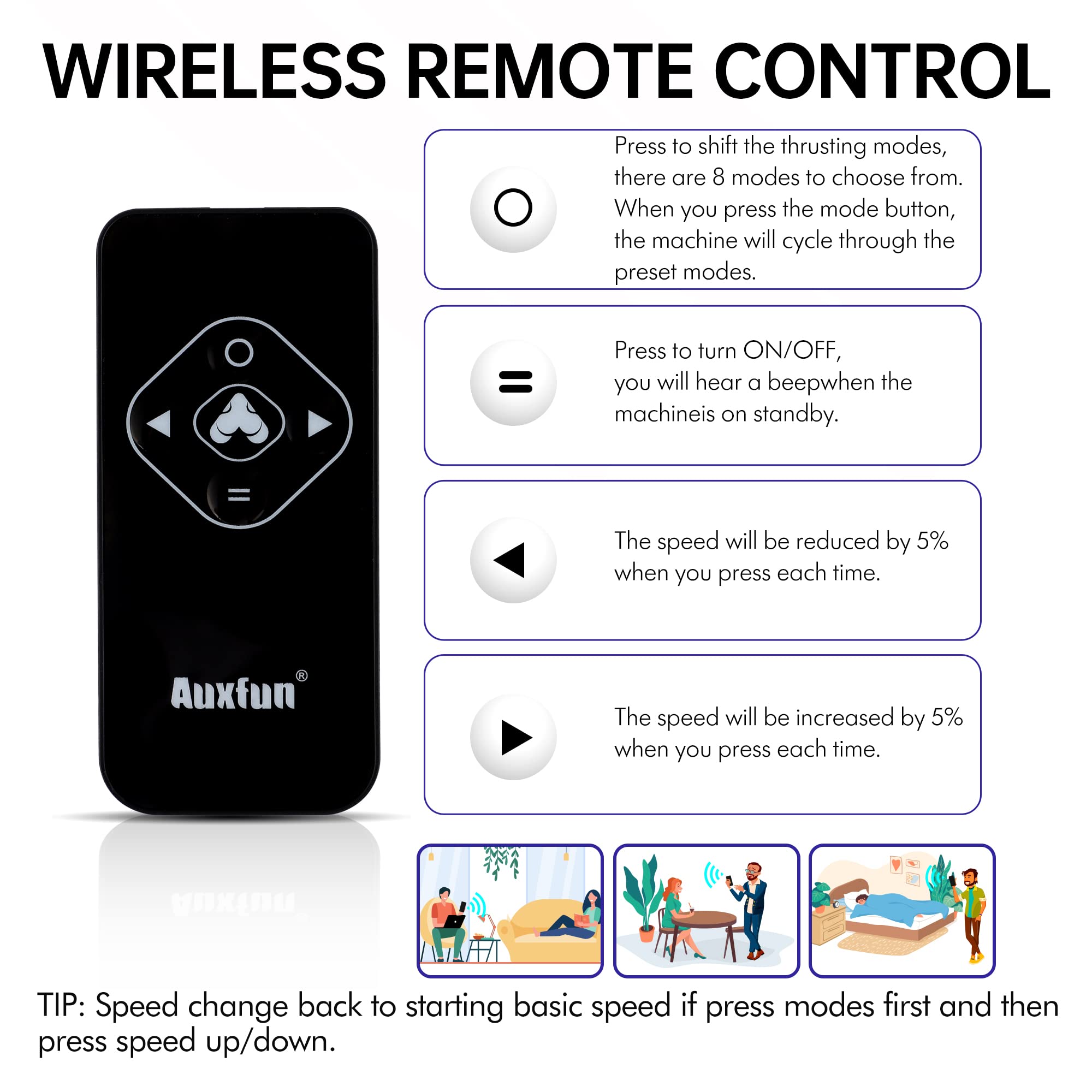 Premium Sinloli Love Machine - Wireless Remote Thrusting Dildo with Silicone Attachment & Vac-U-Lock Adapter | Couples & Solo Play | Bedroom & Travel Use
