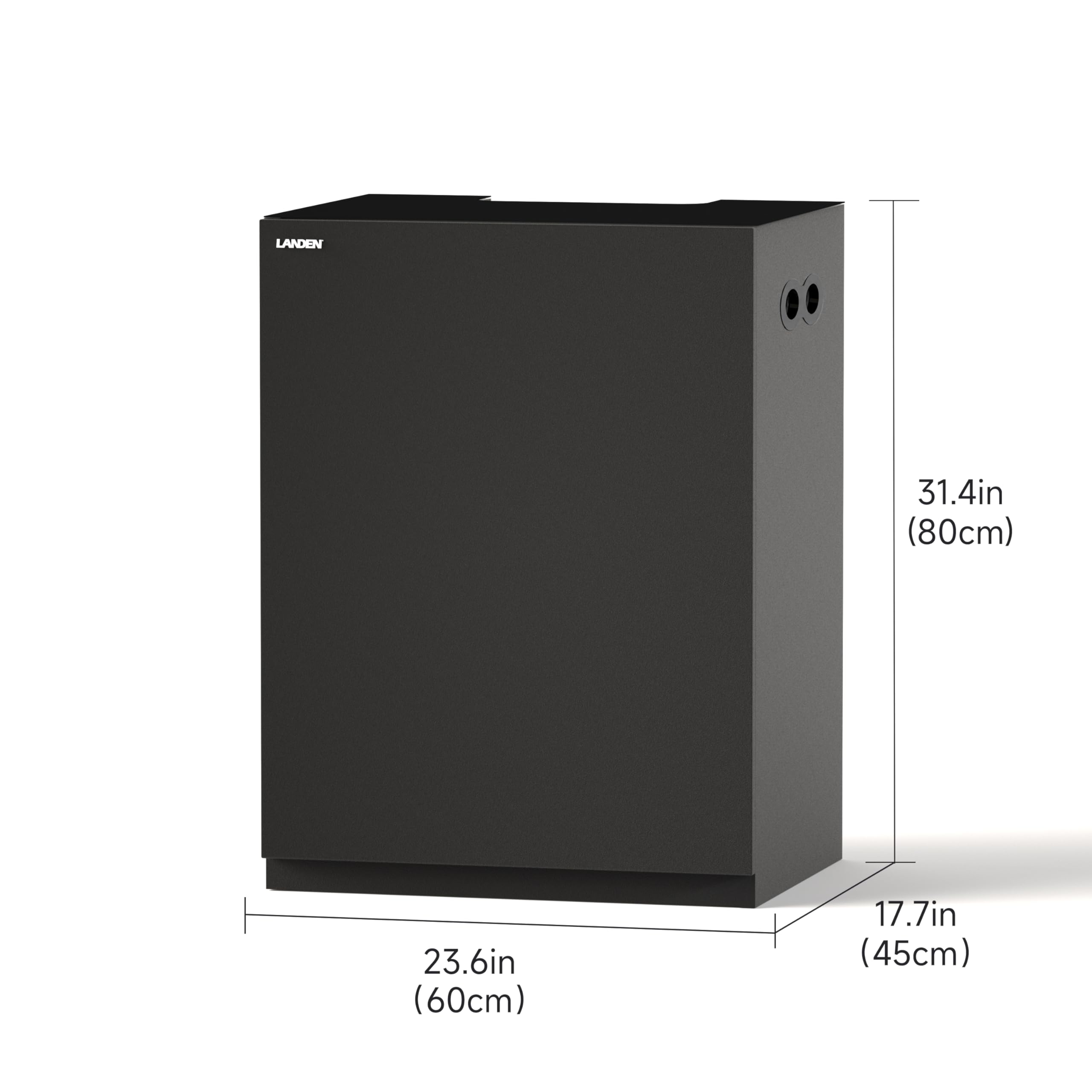 LANDEN 30 Gallon Aquarium Stand - Sturdy Wooden Fish Tank Cabinet for Freshwater & Saltwater Aquariums, Reptile Terrariums - Includes Nano Foam Leveling Mat - 23.6