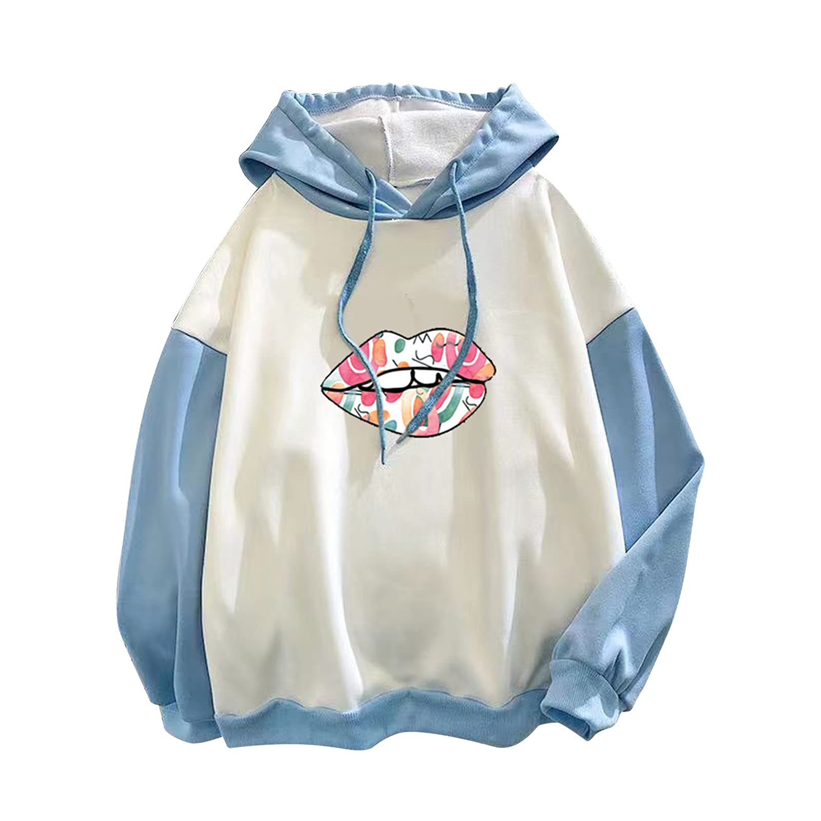 Women's Graphic Print Hoodie with Drawstring & Pockets - Long Sleeve Loose Fit Pullover Sweatshirt for Casual Wear, Street Style & Outdoor Activities