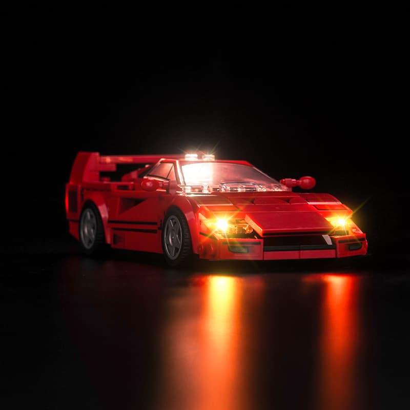 LEGO Speed Champions Ferrari F40 Supercar 76934 Light Kit - LED Building Blocks Lighting Set for Car Models - Perfect for Display & Nighttime Showcase