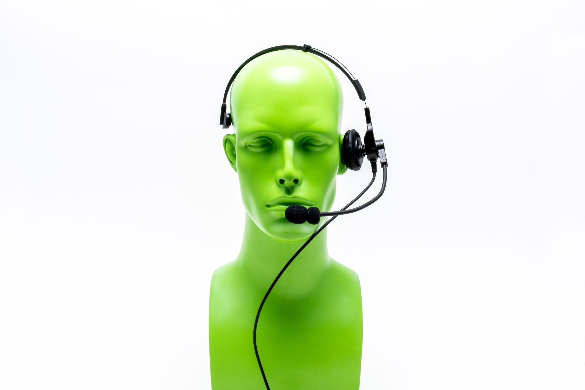 Impact Platinum Over-the-Head Two-Way Radio Headset with Metal Headband - Noise Cancelling Communication for Construction, Security & Event Staff - K2 POH 2 OEM Style Headset for Clear Professional Audio