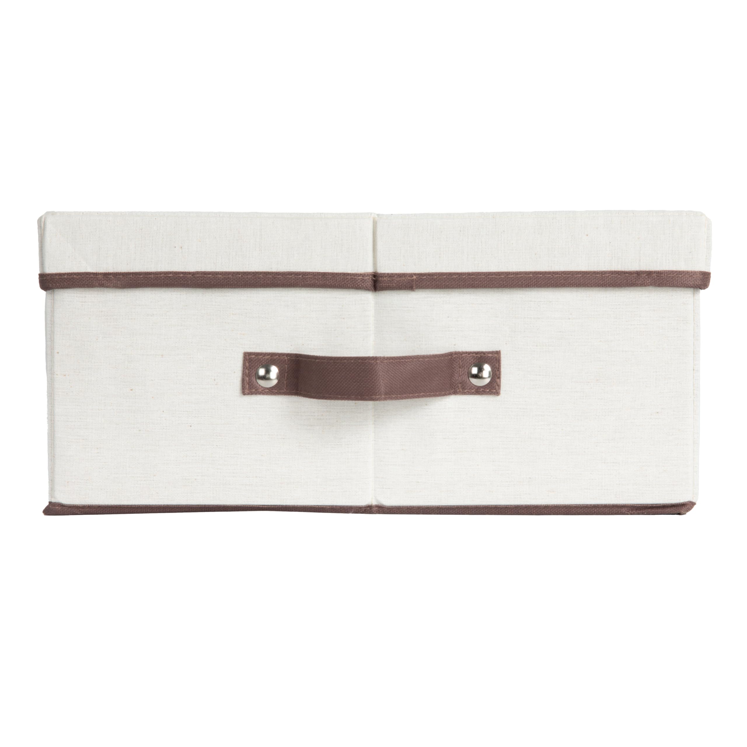 Household Essentials Gift Wrap Organizer with Lid - Natural Brown Storage Box for Wrapping Paper, Ribbons & Crafts | Perfect for Holiday Gift Wrapping, Party Decorations & Craft Room Organization