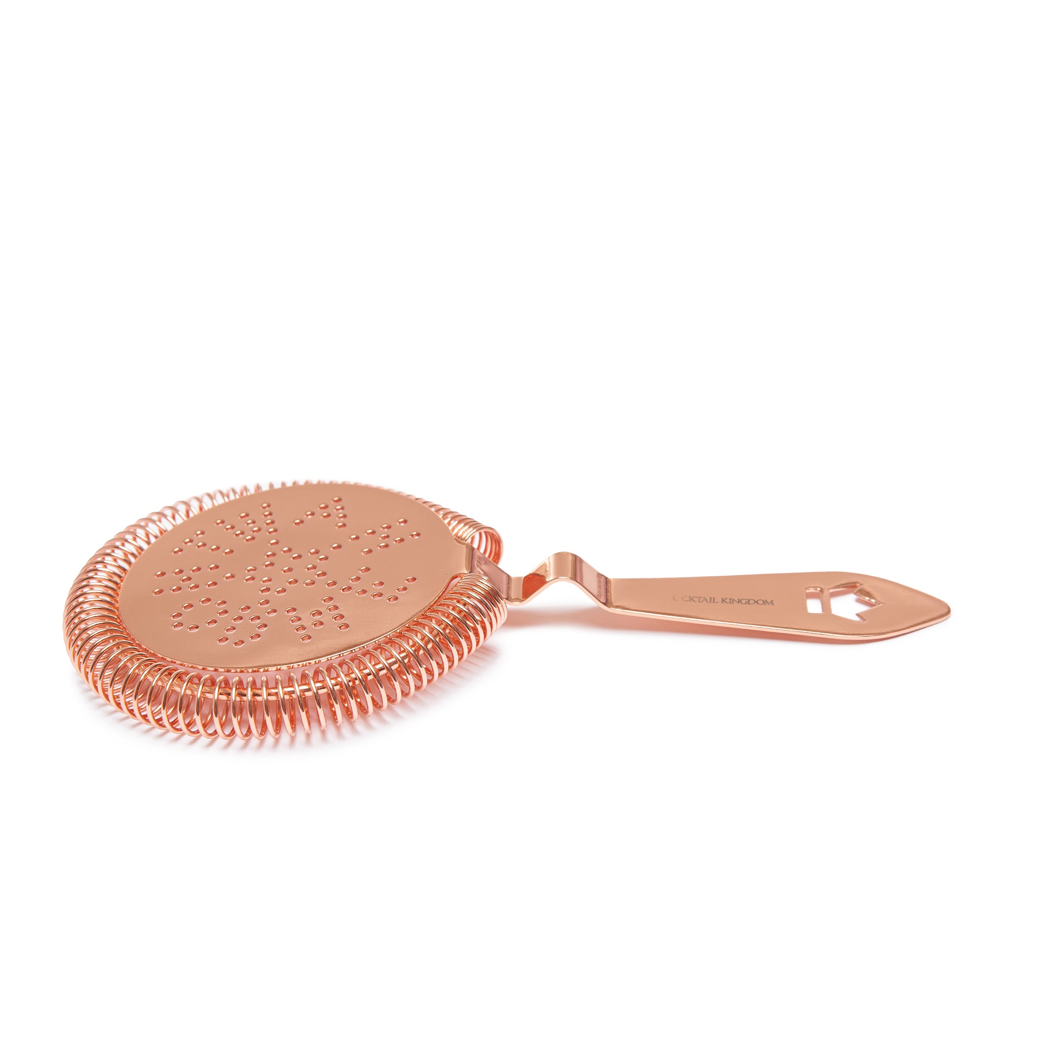 Vintage Style Large Cocktail Strainer - Copper Plated Bar Tool for Mixing Drinks, Perfect for Home Bars, Cocktail Parties, and Professional Bartending