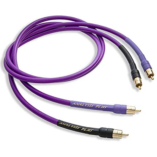 Analysis Plus Oval One High-Performance RCA Audio Interconnect Cables - 2.0 Meters (6.56ft) for Home Theater, Hi-Fi Systems & Professional Studio Equipment