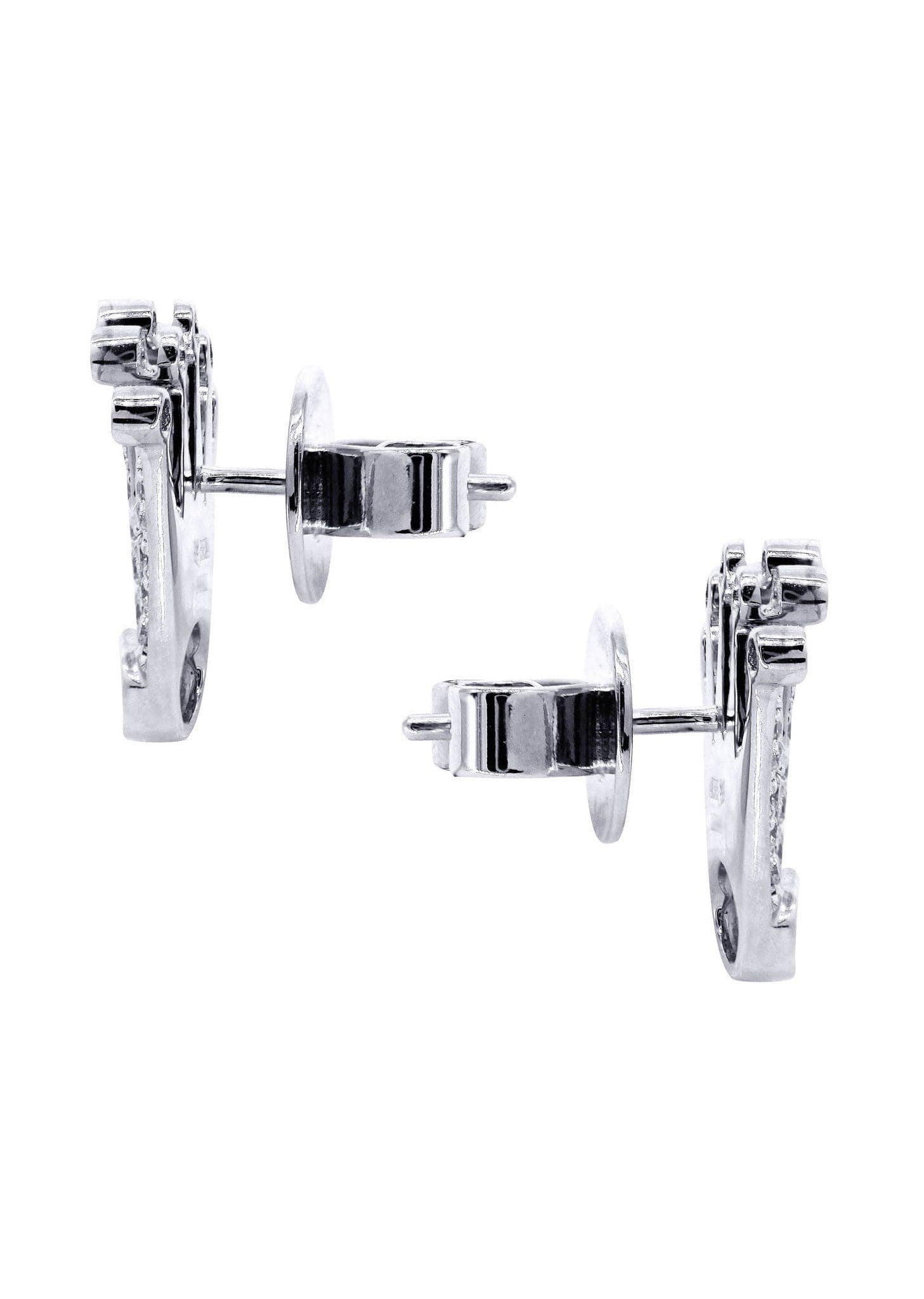 14K White Gold Diamond Earrings for Men - 0.57 Carat Stud Earrings | Perfect for Gifts, Weddings & Special Occasions