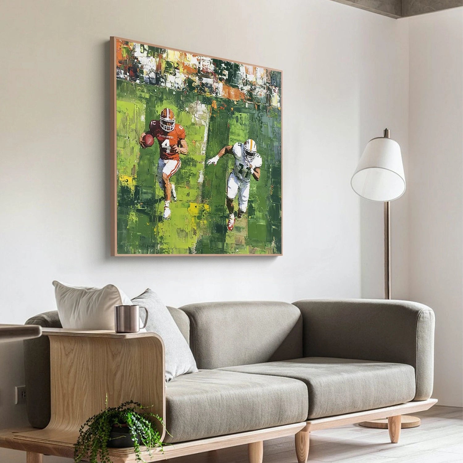 American Football Sports Art Textured Canvas Painting - Premium Wall Decor for Man Cave, Game Room & Sports Bar | #SA005
