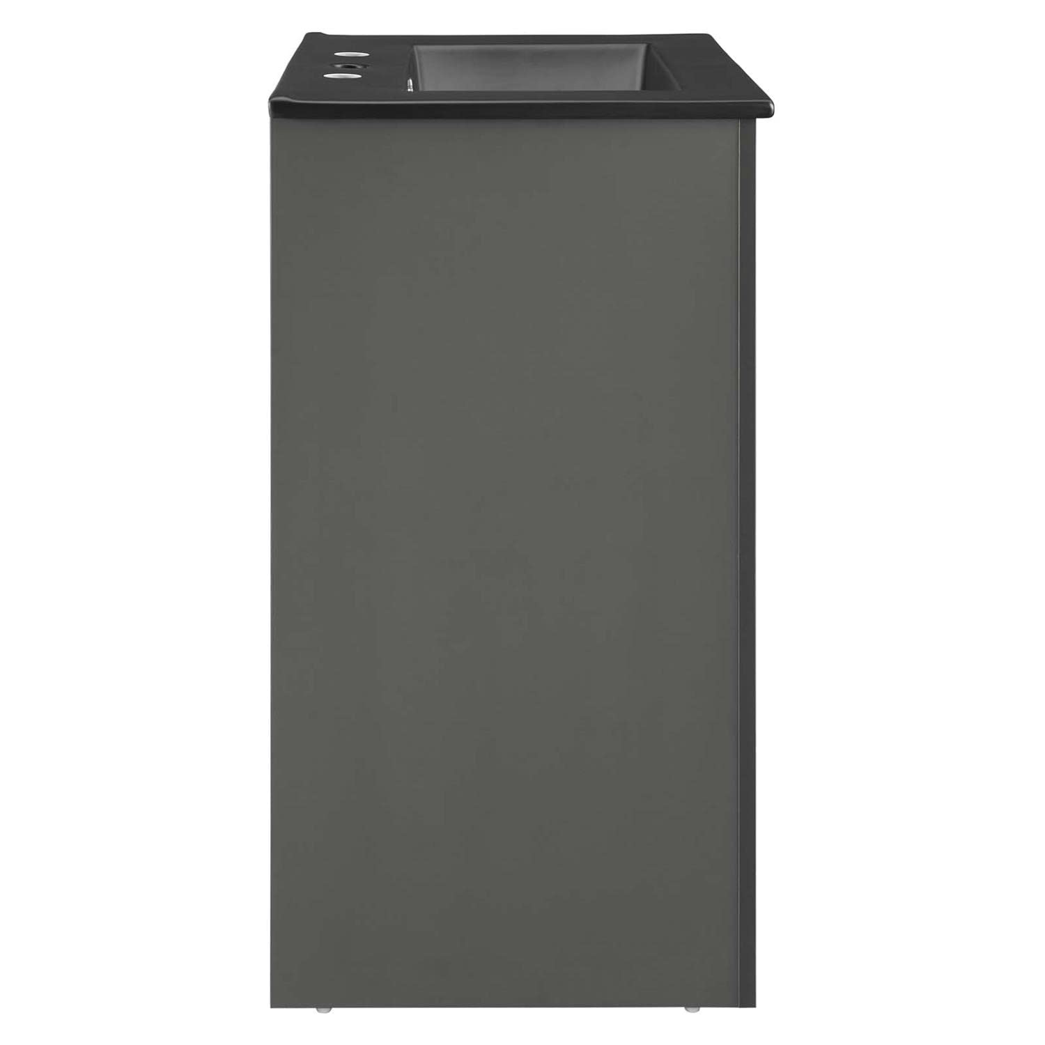 Modway Maybelle 24-Inch Bathroom Vanity with Sink in Gray Black - Modern Space-Saving Design for Small Bathrooms & Powder Rooms