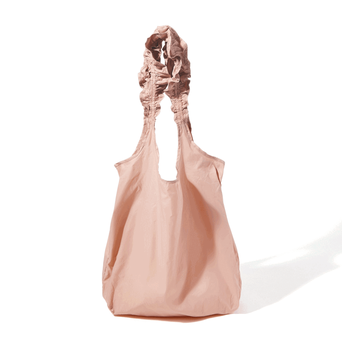 Eco-Friendly Frilled Pink Reusable Shopping Bag - Kushuraku Foldable Tote for Groceries, Beach, and Daily Use