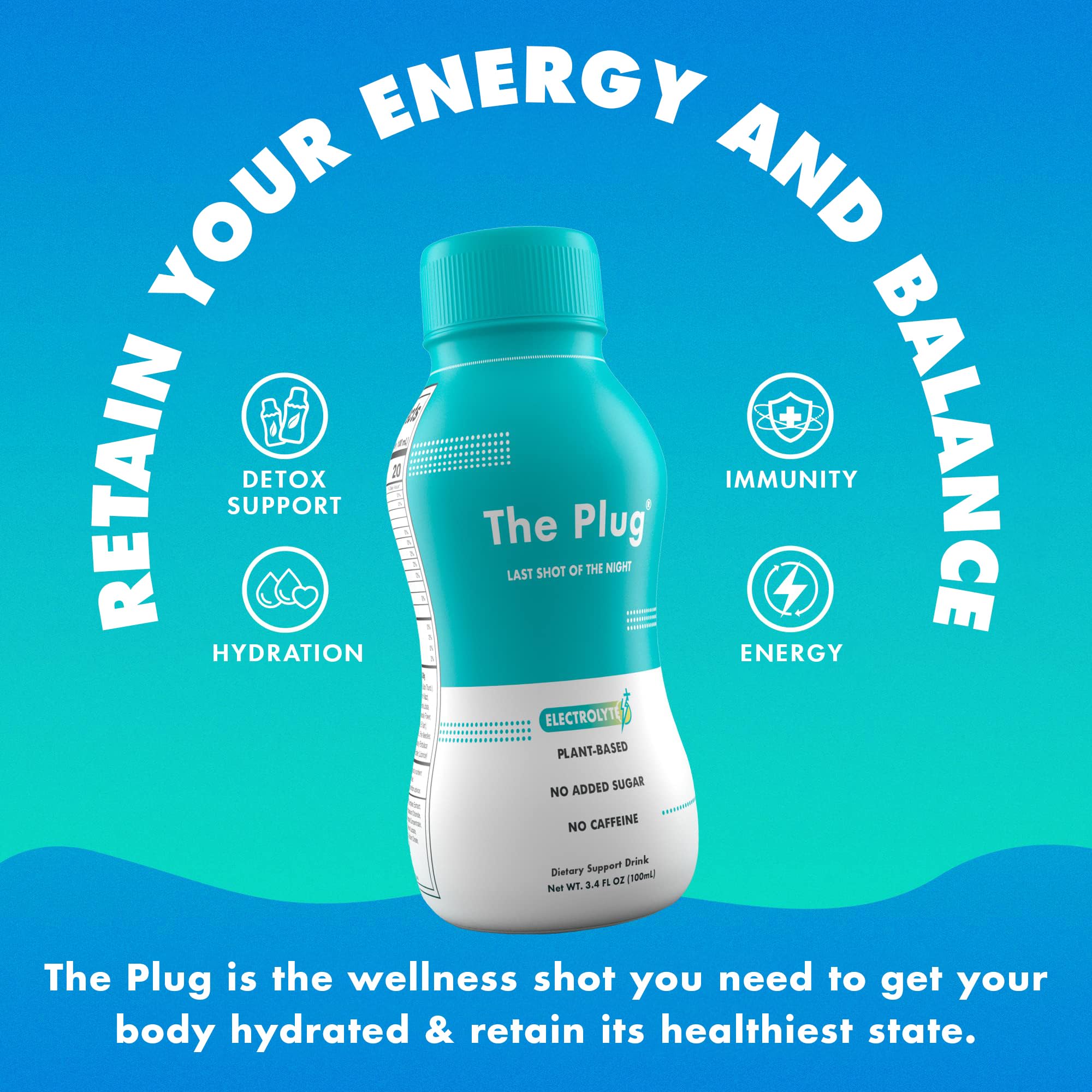 The Plug Liver Cleanse Detox & Repair Drink - Plant-Based Herbal Electrolyte Beverage for Liver Support, Bloating Relief & Antioxidant Restoration | Liver Complex Energy Boost with Essential Minerals (24-Pack) | Perfect for Post-Workout Recovery & Daily Wellness Routine
