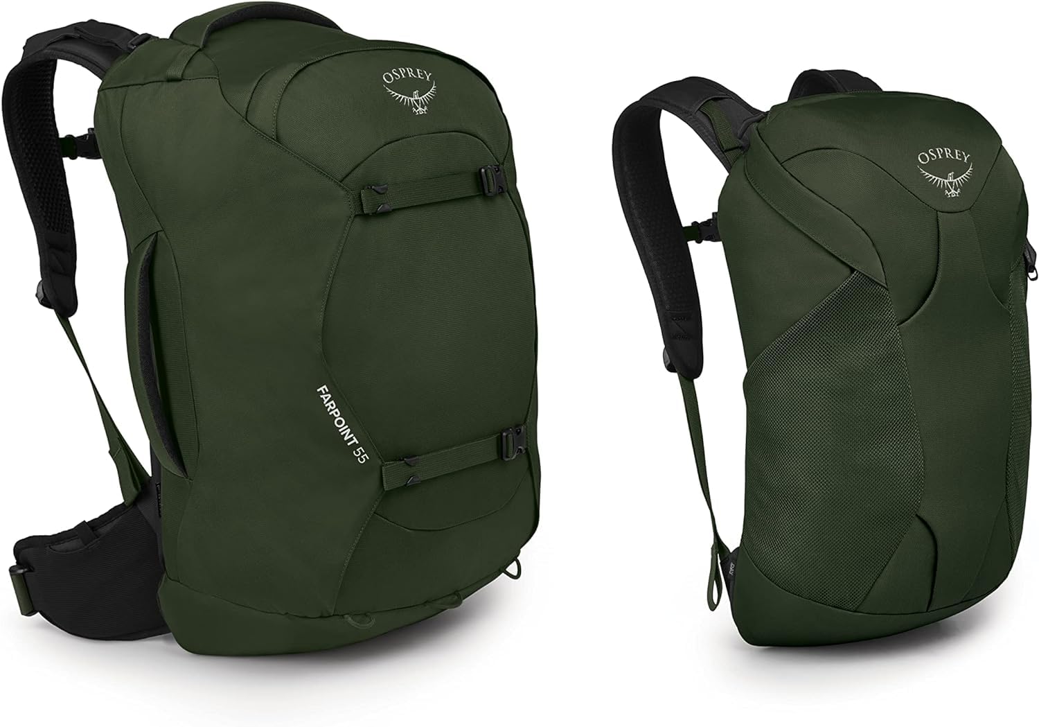 Osprey Farpoint 55L Men's Travel Backpack - Lightweight Hiking Backpack for Outdoor Adventures, Camping & Air Travel - Gopher Green