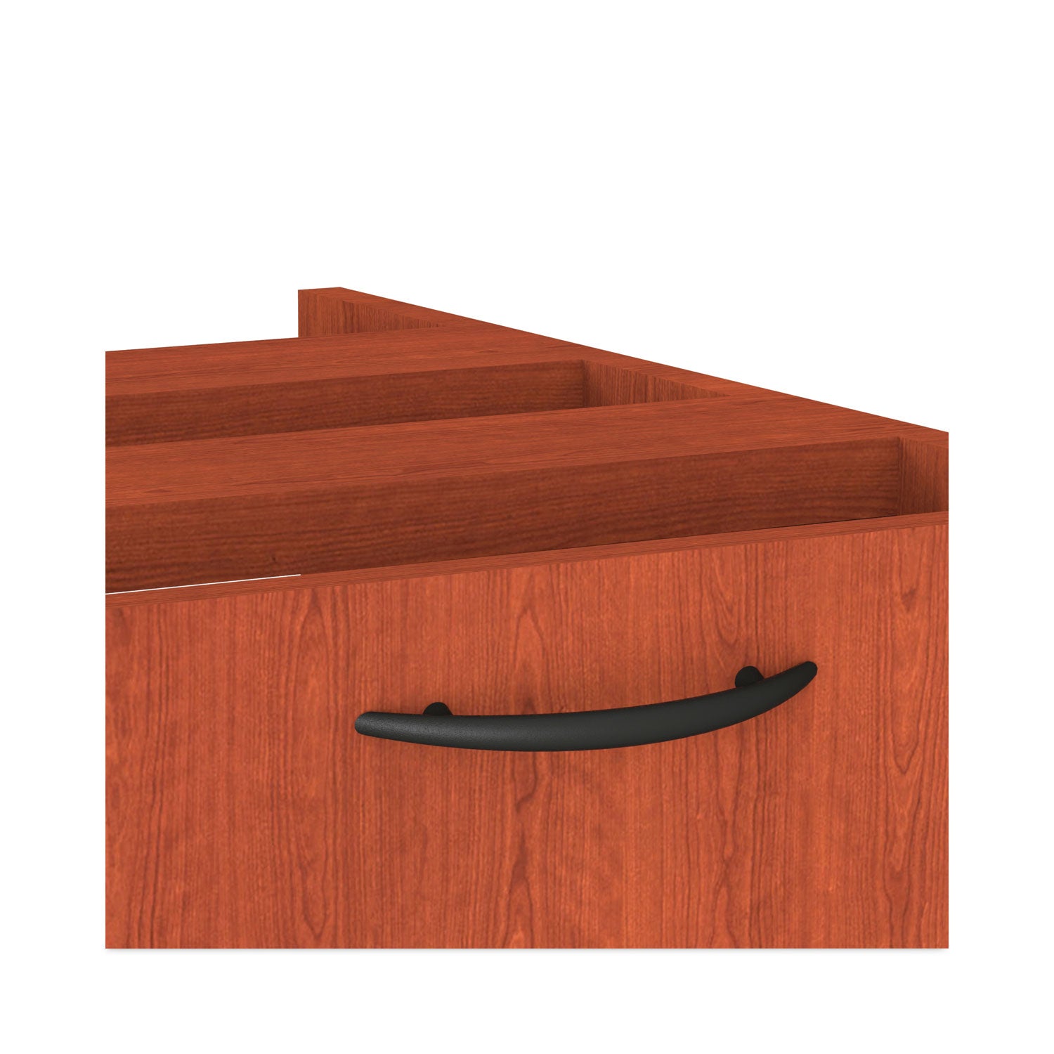 Alera Valencia Series Full Pedestal File Cabinet - Left or Right Opening, 2 Drawers for Legal/Letter Size Files, Medium Cherry Finish, 15.63