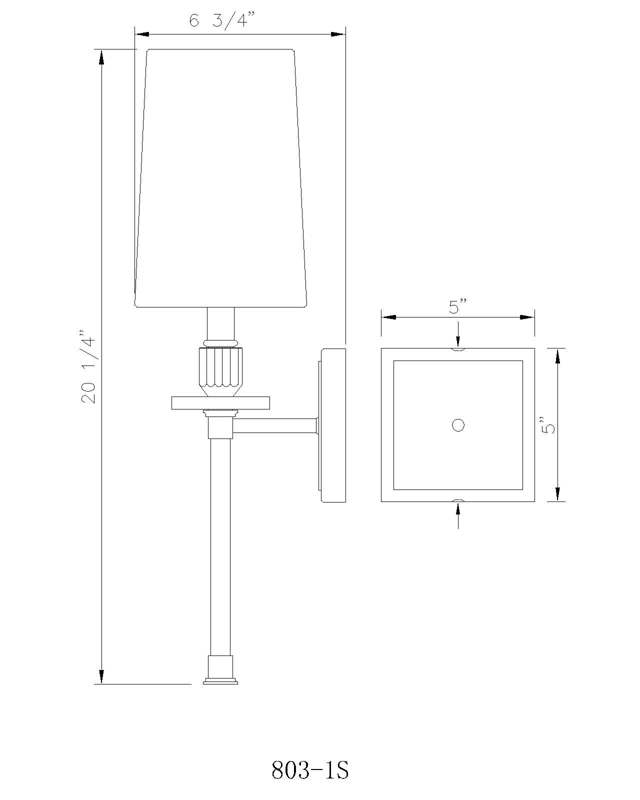 Z-Lite 803-1S-PN Modern Single Light Wall Sconce - Brushed Nickel Finish for Bedroom, Hallway & Living Room Lighting