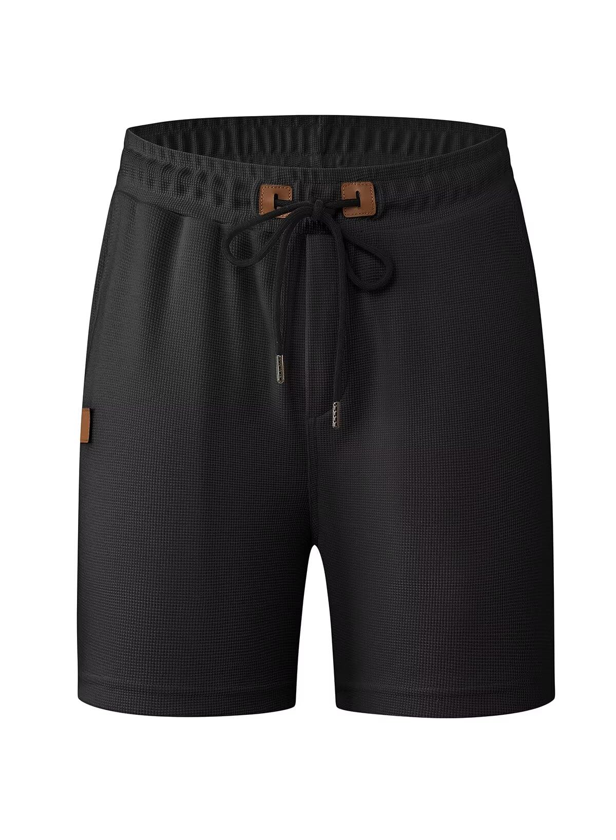 JMIERR Men's Casual Waffle Shorts with Drawstring & Elastic Waist - Breathable Workout Shorts with Pockets for Gym, Running, Beach & Summer Outdoor Activities