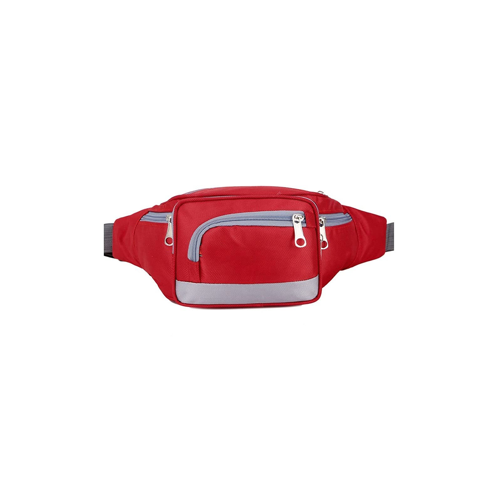 QZH Waterproof Waist Bum Bag for Men & Women - Sporty Fanny Pack with Phone Holder for Cycling, Hiking, Running - Durable Belt Bag Wallet (Red) | Perfect for Outdoor Adventures, Travel & Daily Use