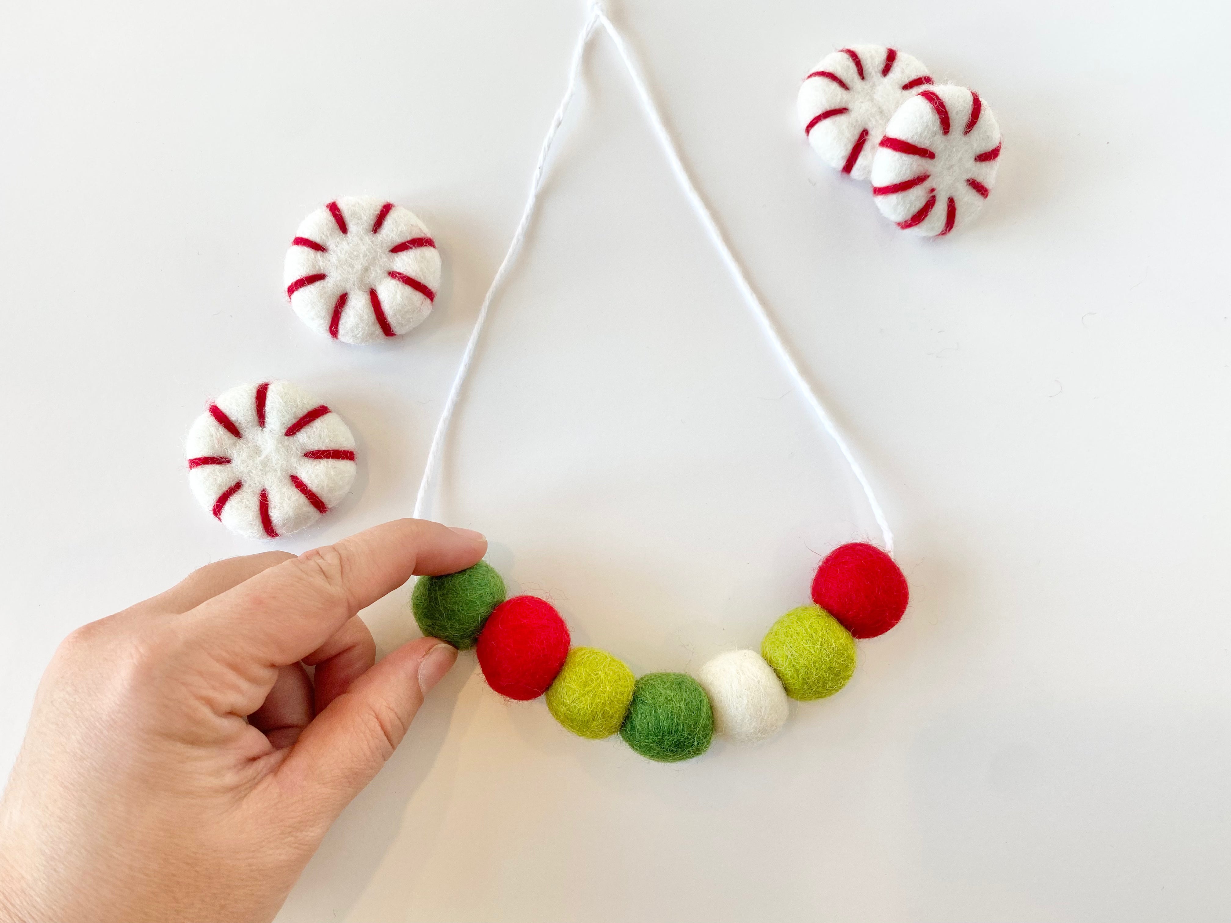 Festive Felt Ball Necklace for Women - Handmade Christmas Holiday Jewelry Gift - Perfect for Parties, Gifts & Holiday Outfits
