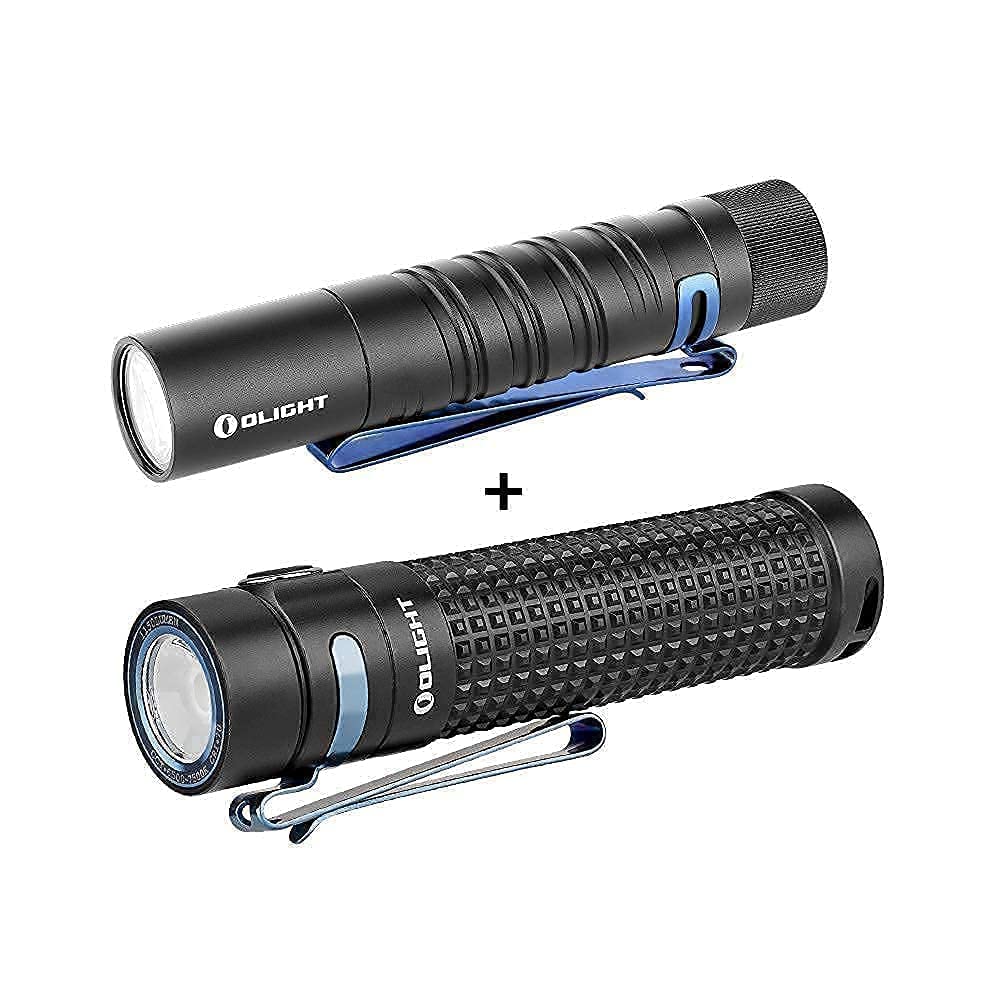OLIGHT S2R II 1150 Lumens Rechargeable EDC Flashlight with i5T EOS Bundle - Compact Tactical Light for Camping, Hiking & Emergency Preparedness