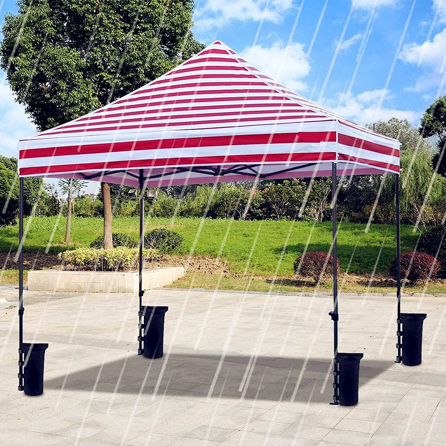 Heavy Duty Canopy Weight Bags (120LBS) - Set of 4 Sand Weights for Pop Up Canopy Tents, Outdoor Sun Shelters & Patio Umbrellas | Perfect for Beach Parties, Camping, Backyard Events & Outdoor Markets