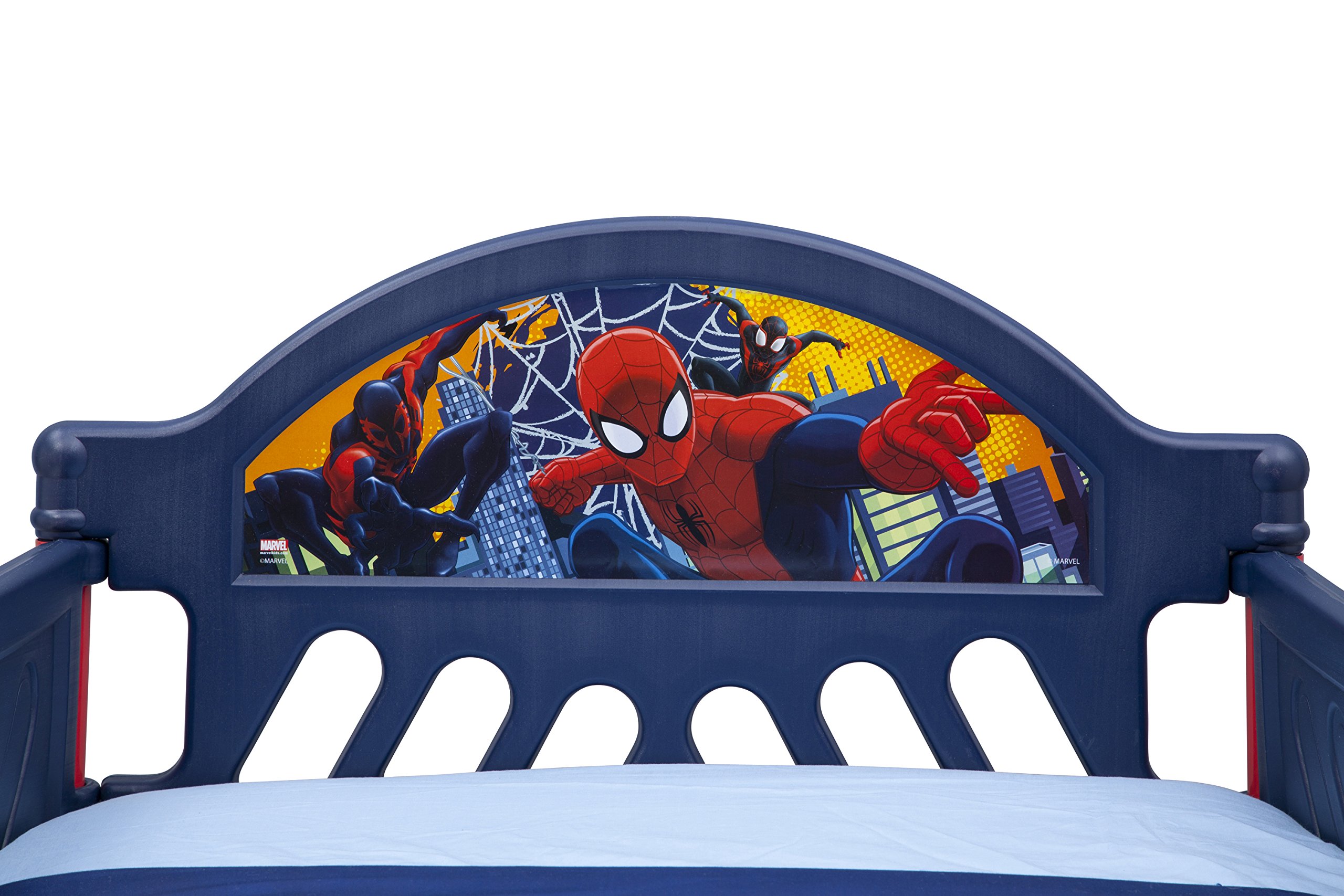 Delta Children Plastic Toddler Bed with Marvel Spider-Man Design - Safe & Durable Kids Bed for Boys & Girls | Perfect for Nursery, Bedroom or Playroom