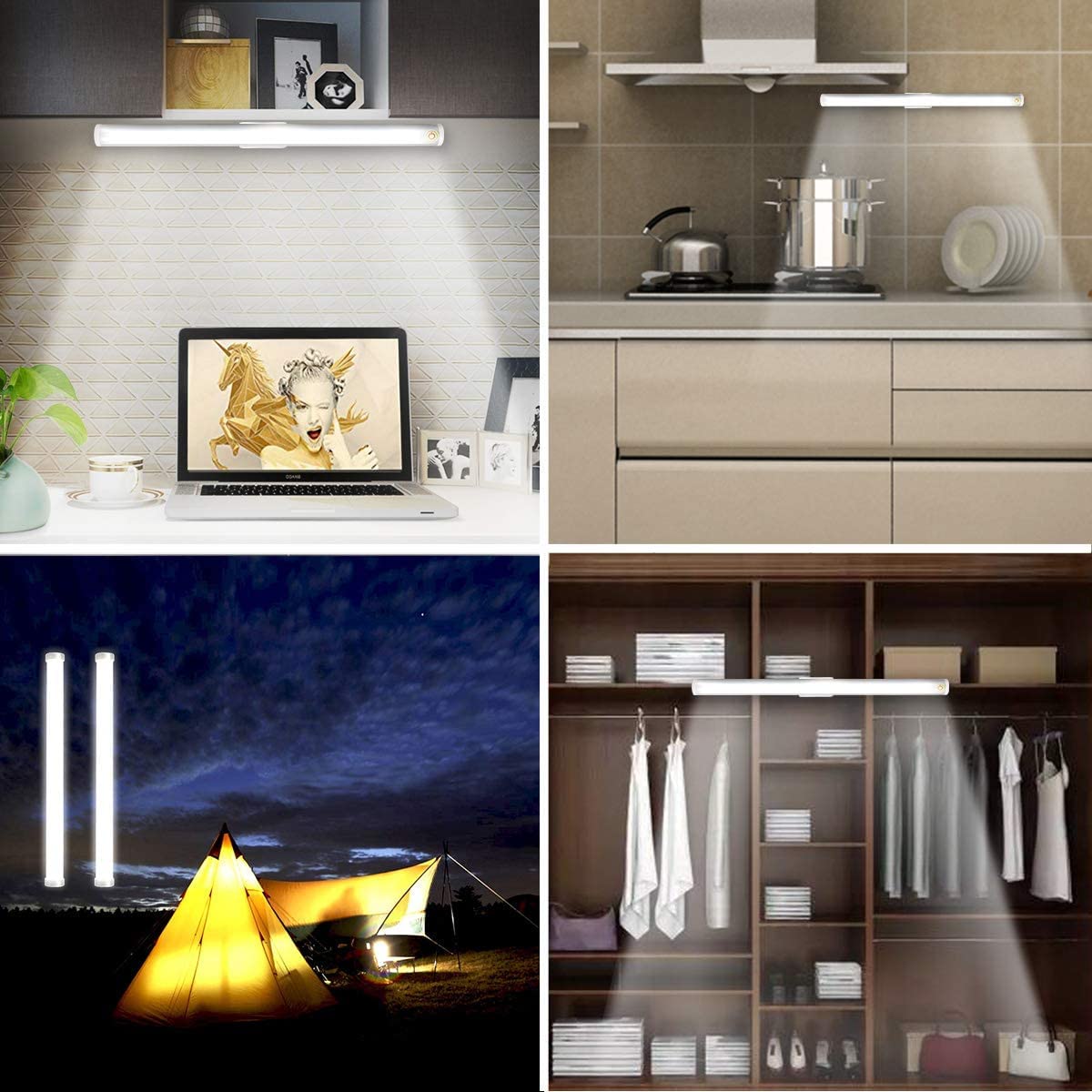 LED Makeup Mirror Lights with 4 Brightness Levels - Portable Vanity Mirror with Touch Control & Rechargeable Battery - Simulated Daylight for Flawless Makeup Application - Perfect for Home, Travel, and Professional Makeup Artists