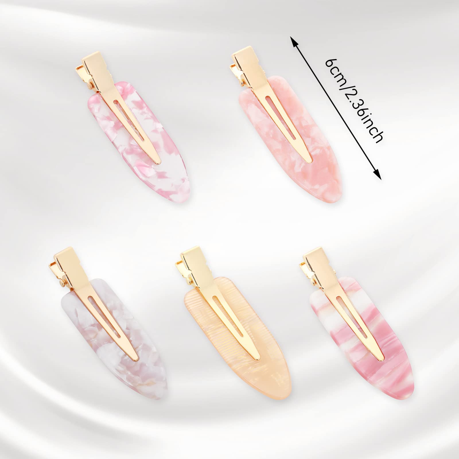 10Pcs Flat Hair Clips No Bend Resin Acrylic Hairdressing Clips for Salon, Bangs & Wavy Styling - Perfect for Hairdressers, Makeup Artists & Home Use