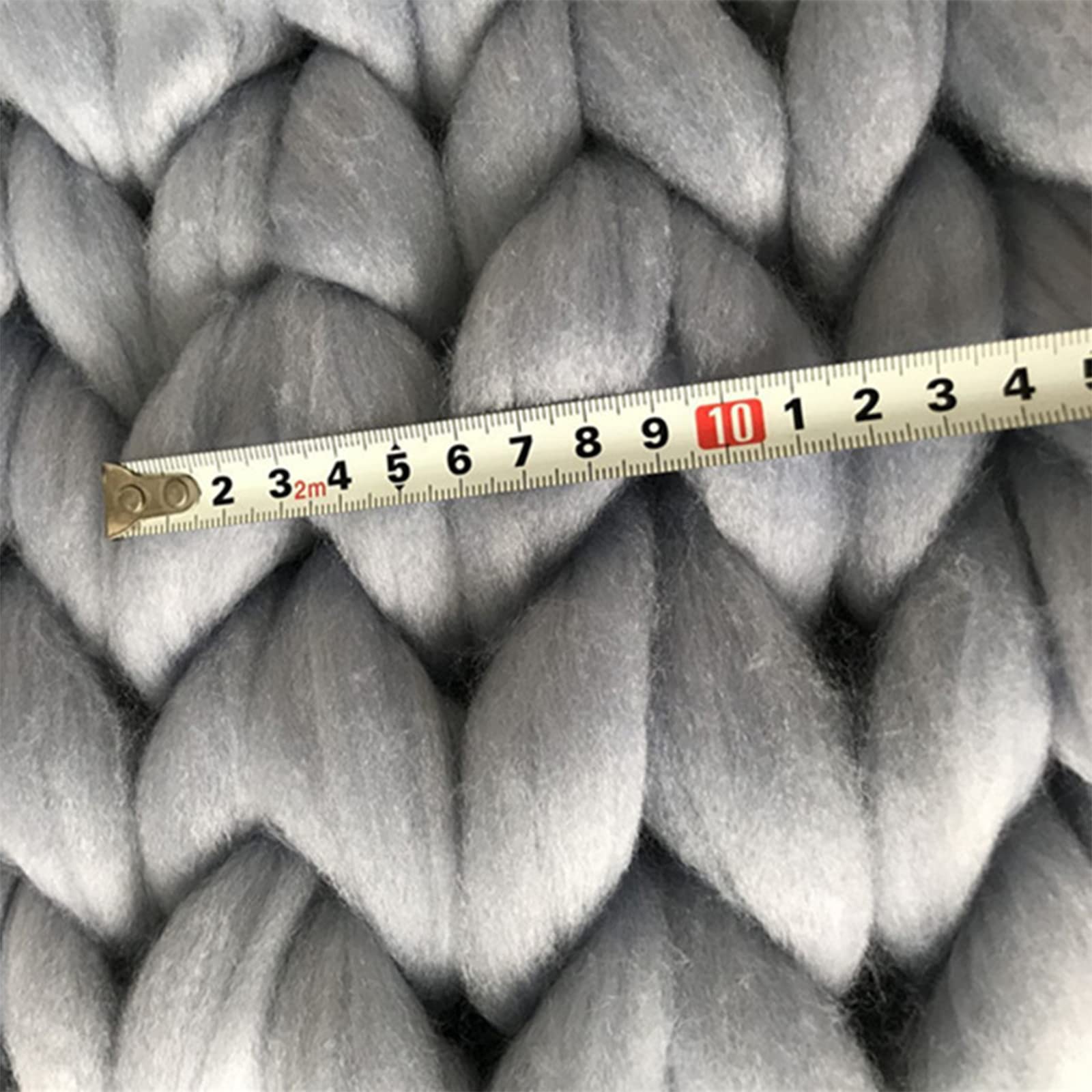 Chunky Hand-Knitted Weighted Blanket - Ultra Soft Cozy Throw for Bed, Couch & Sofa - Perfect for Relaxing, Reading & Napping - A-3947in