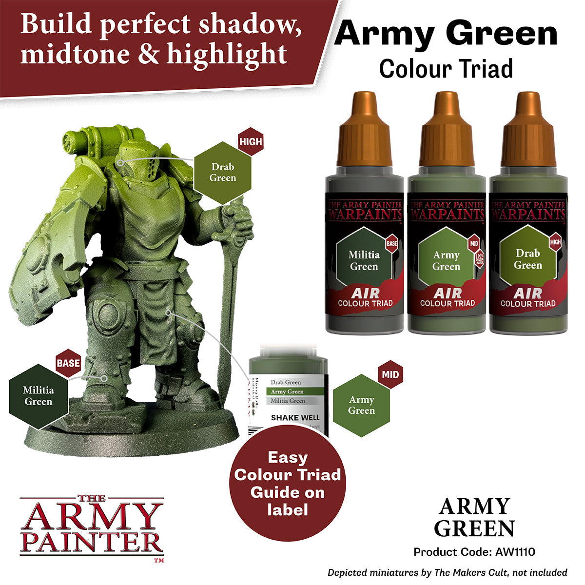 Warpaints Air: Premium Army Green Face Paint for Outdoor Activities, Hunting, and Military Training | Long-Lasting & Waterproof Camouflage Makeup