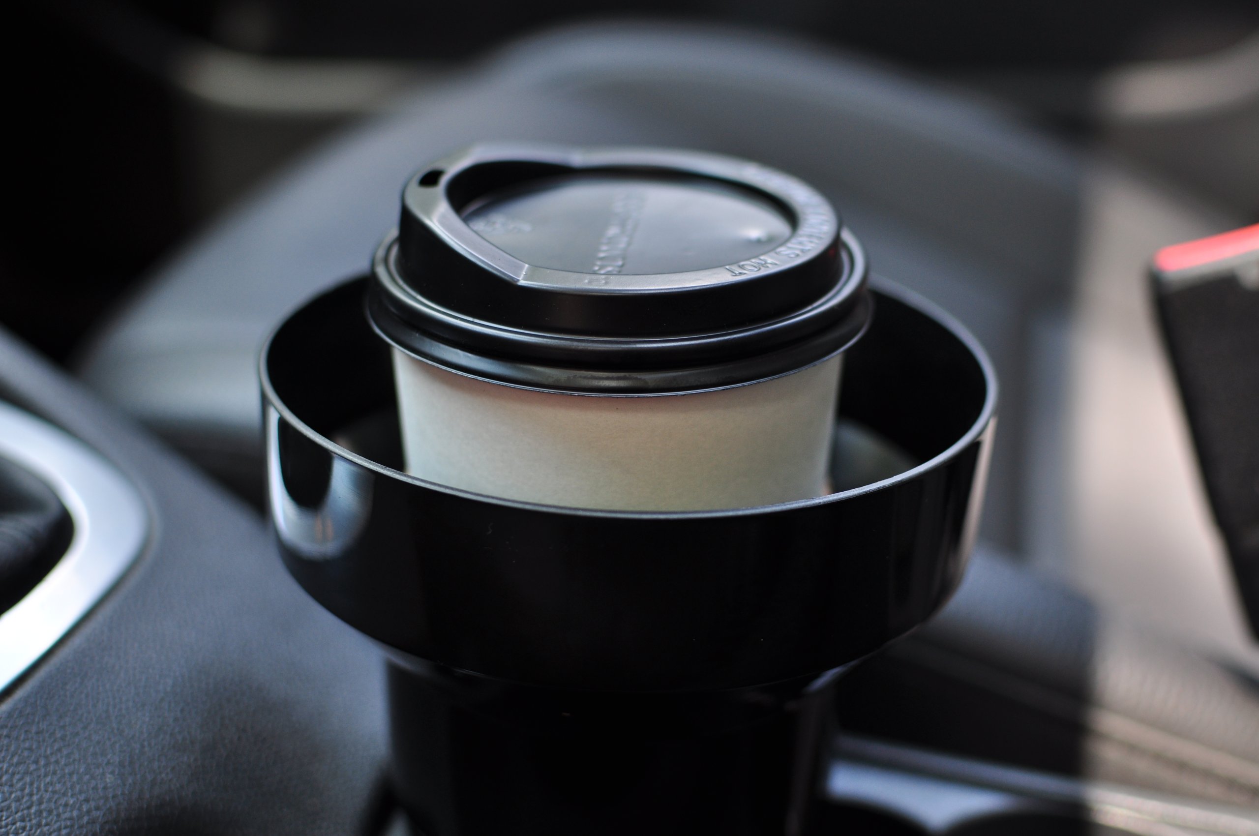 Universal Black Auto Cup Holder Insert - Fits Car, RV, Truck & More - Large Spill-Proof Drink Holder for Coffee, Soda & Water Bottles - Perfect for Road Trips, Commuting & Travel Accessories