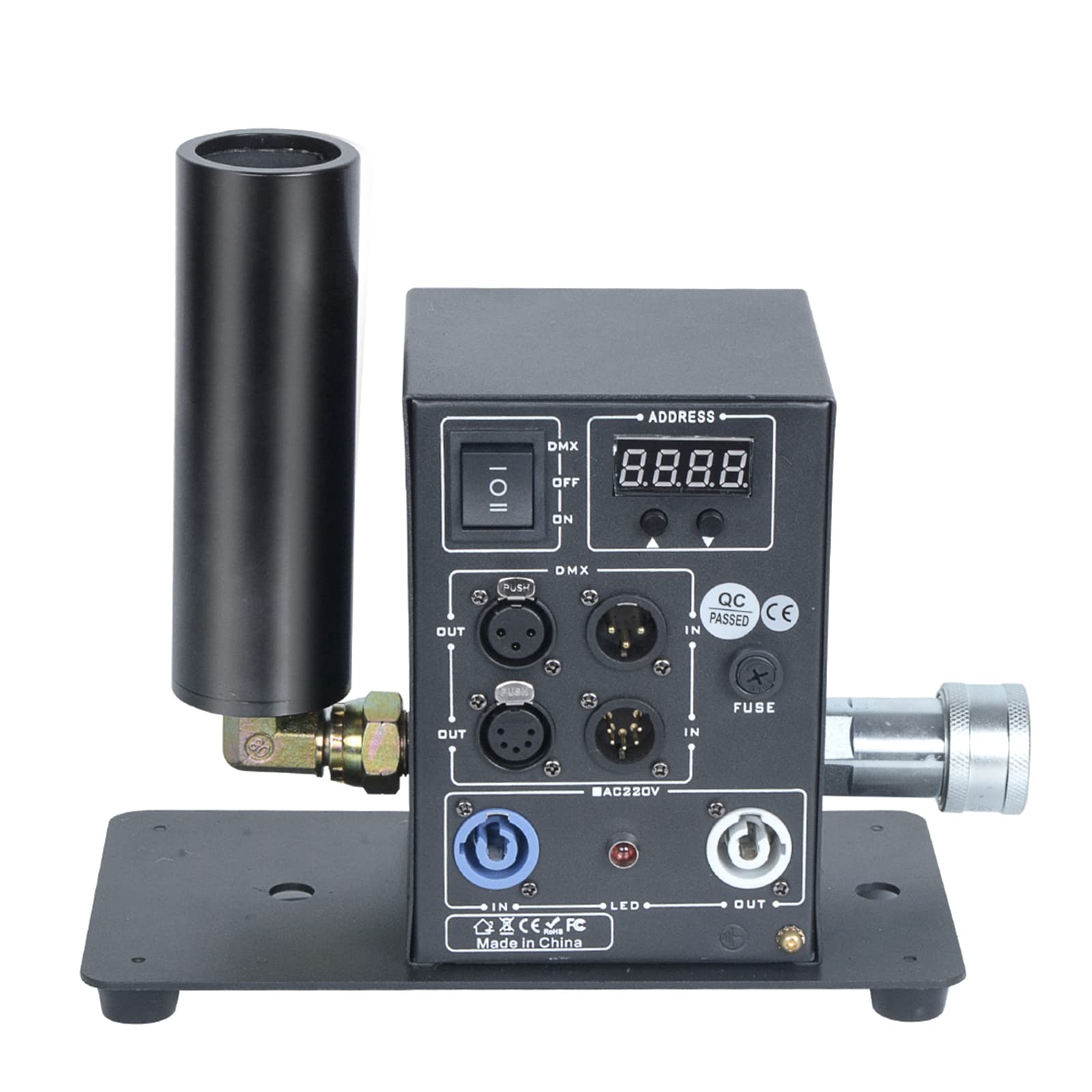 DMX Controlled Single Pipe Digital CO2 Jet Machine with 3M Gas Hose - Perfect for Party, Stage, DJ Events & Nightclub Shows
