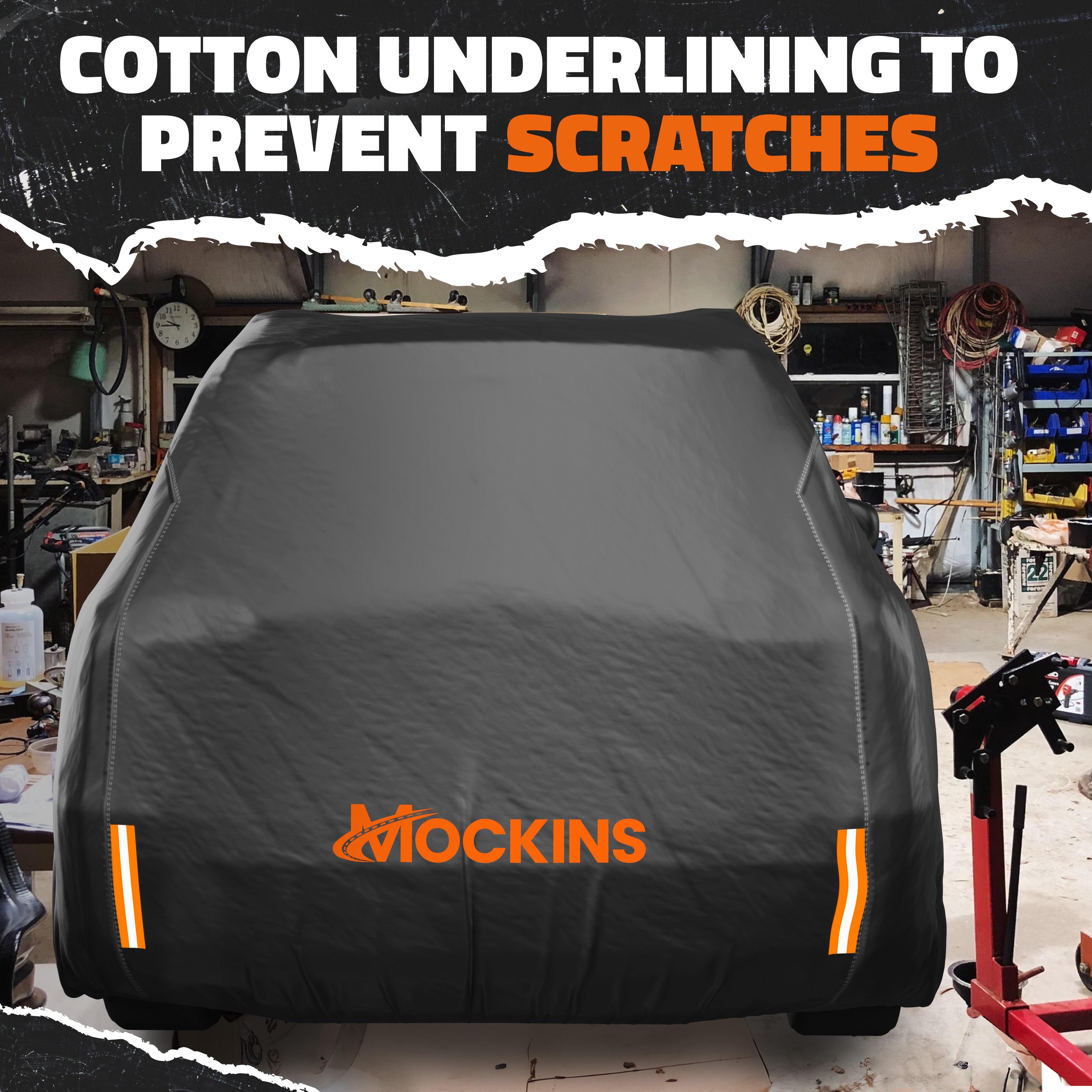 Premium Heavy Duty Waterproof Car & SUV Cover with Cotton Lining - All Weather Protection for Outdoor Parking, Travel & Long-Term Storage