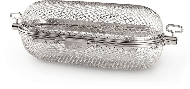 Napoleon Rotisserie Grill Basket 64000 - Heavy Duty Stainless Steel Rotisserie Accessory for Chicken, Turkey, and Meat - Perfect for Backyard BBQs, Camping, and Outdoor Cooking