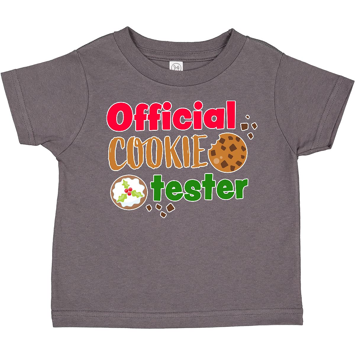 Inktastic Official Cookie Tester Christmas Cookies Toddler T-Shirt - Funny Holiday Baking Outfit for Kids, Cute Christmas Gift for Toddlers - Perfect for Baking Parties, Family Gatherings & Festive Photos