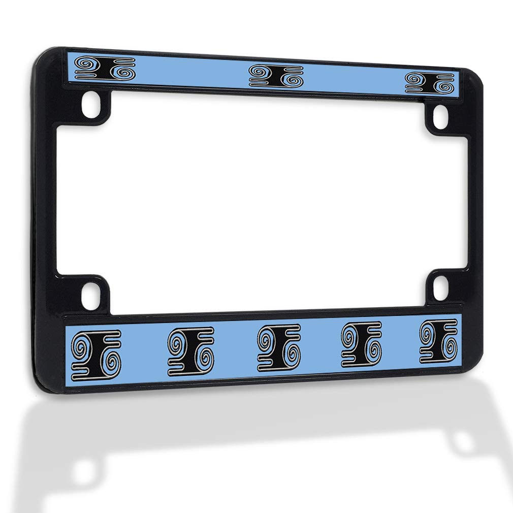 Premium Metal Insert Bike License Plate Frame - Weatherproof Motorcycle Accessory with 4 Holes & Solid Insert (Black) - Perfect for Harley, Honda, Yamaha & Cruiser Bikes