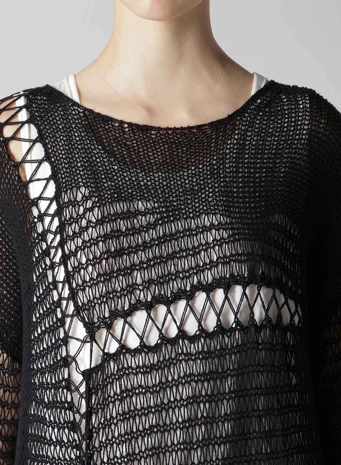 Asymmetrical Long Sleeve Knit Sweater for Women - Trendy Damaged Effect Pullover - Perfect for Casual Outings, Date Nights & Fall Layering