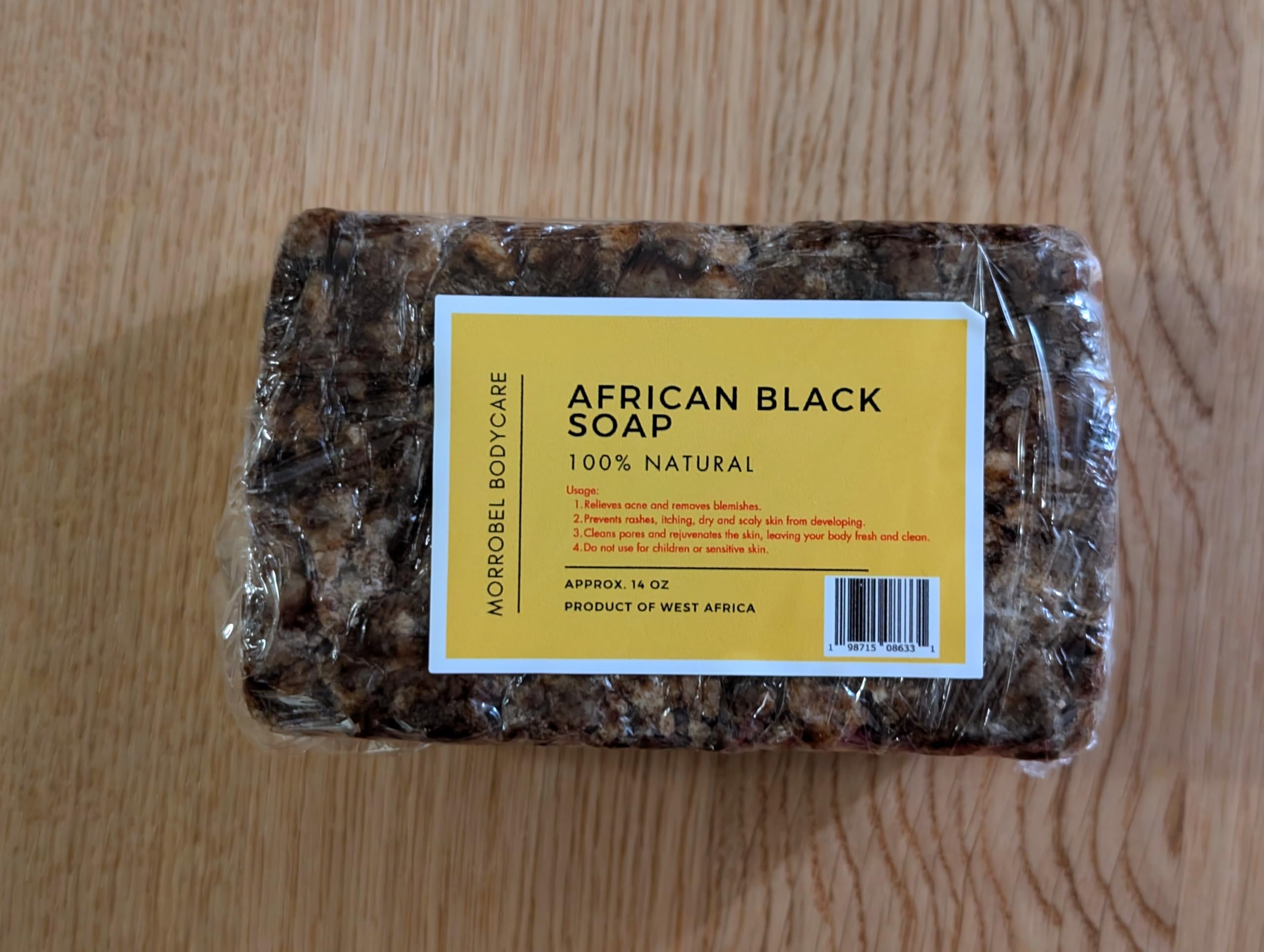 Organic African Black Soap for Acne & Skin Care - Natural Cleanser for Face & Body - Perfect for Sensitive Skin & Eczema Relief